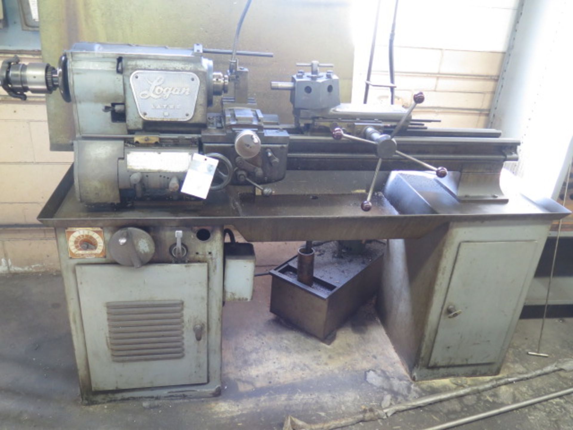 Logan mdl. 2557VH Second OP Lathe w/ 55-2000 Dial RPM, Inch Threading, 6-Station Turret, SOLD AS IS
