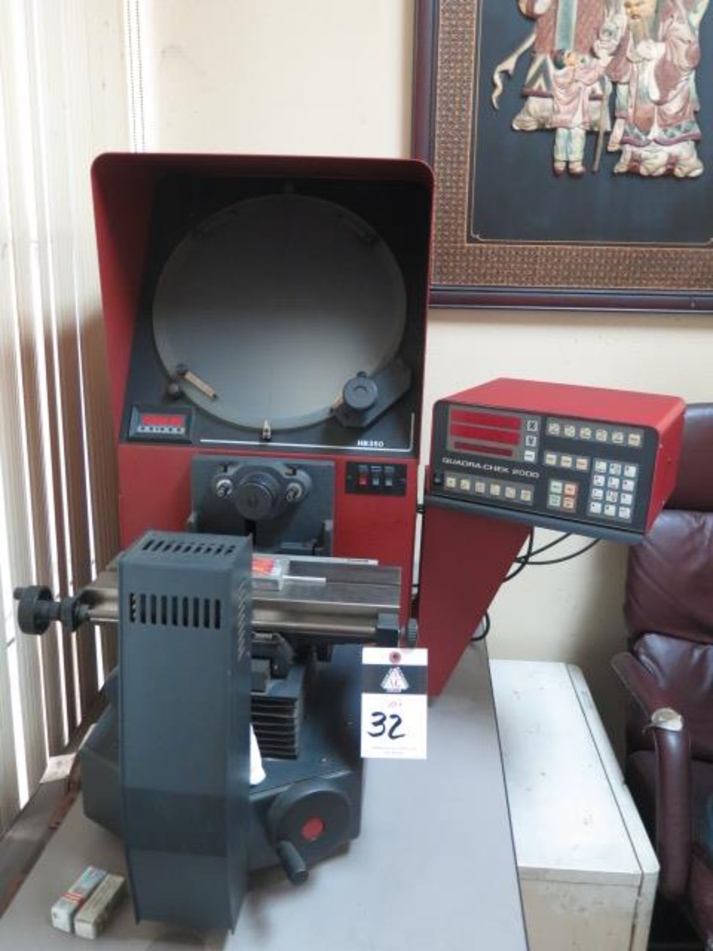 Starrett HB350 Table Model Optical Comparator w/ Quadra-Chek 2000 Programmable DRO (SOLD AS-IS -