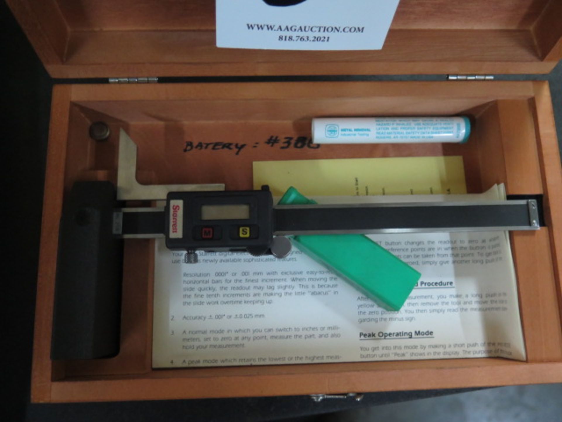 Starrett 6" Digital Height Gage (SOLD AS-IS - NO WARRANTY) - Image 2 of 2