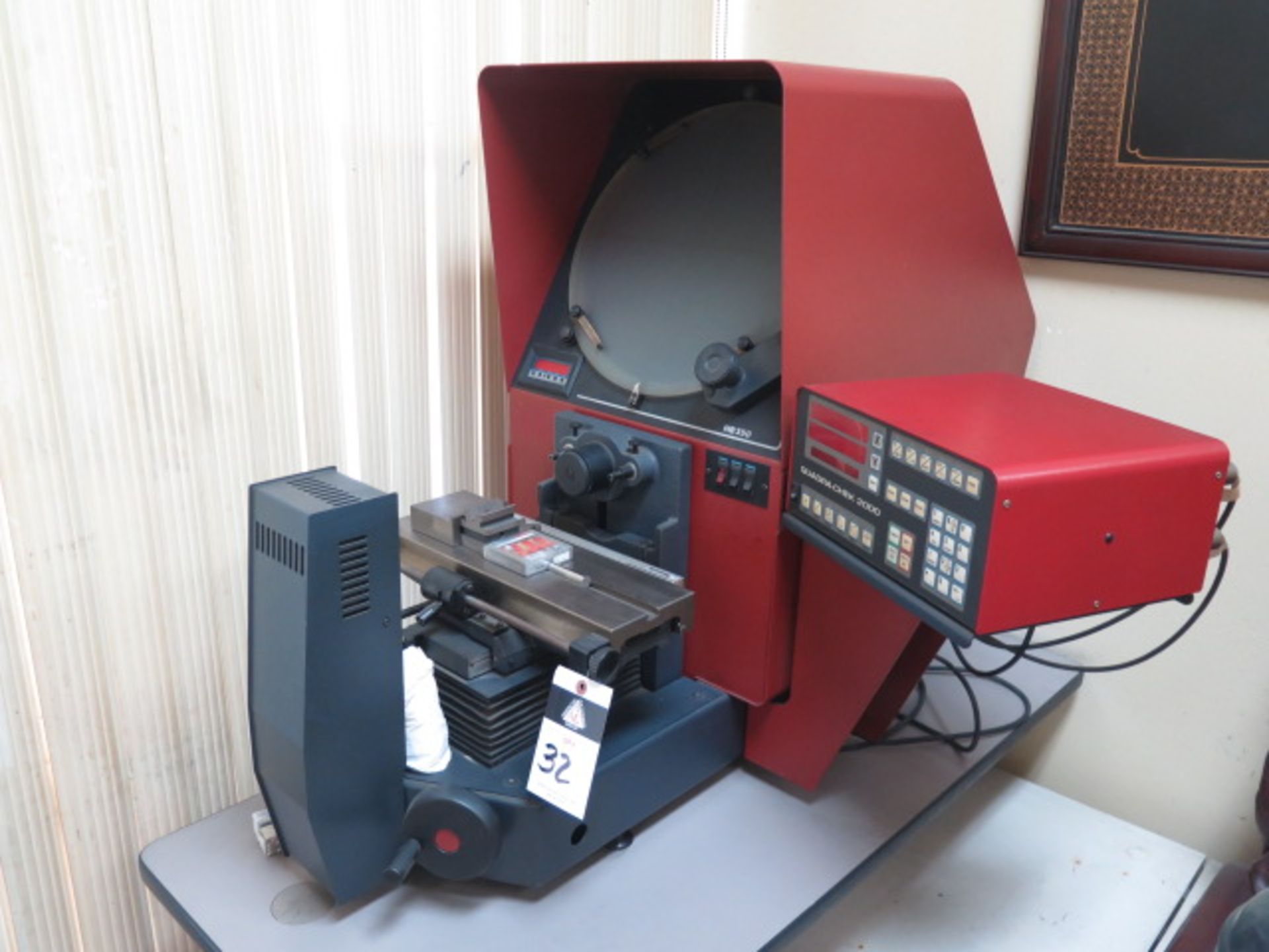 Starrett HB350 Table Model Optical Comparator w/ Quadra-Chek 2000 Programmable DRO (SOLD AS-IS - - Image 2 of 9