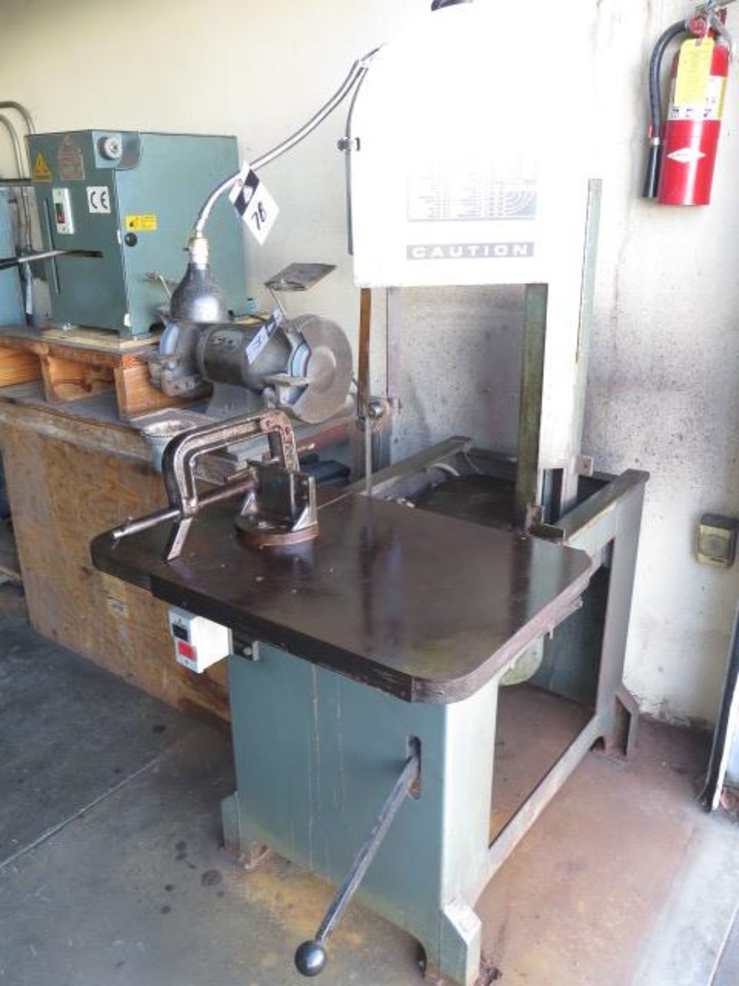 Roll-In Vertical Band Saw w/ Manual Clamping (SOLD AS-IS - NO WARRANTY)