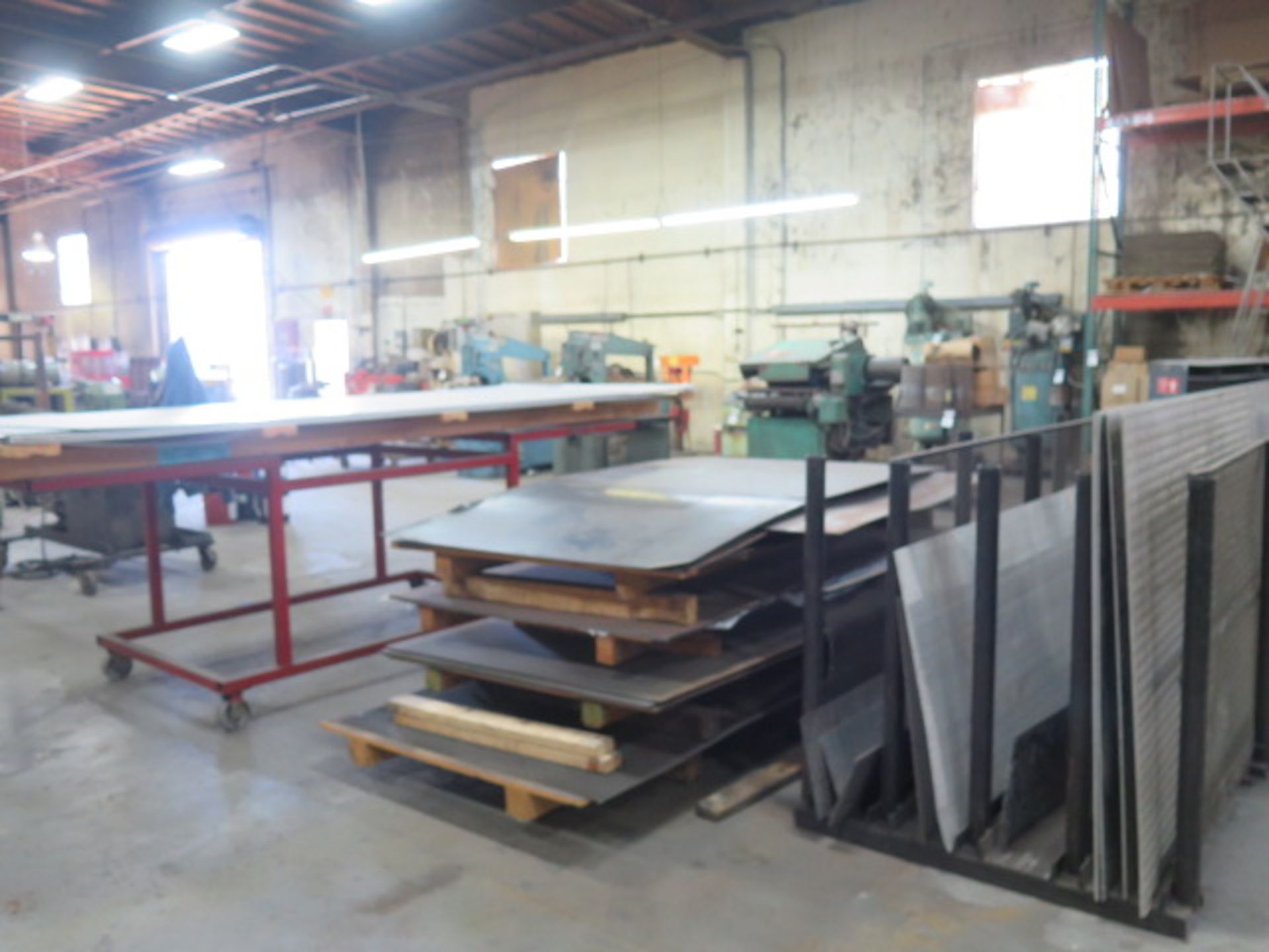 Aluminum, Stainless and Assorted Steel Sheet Stock w/ Rack and Material Cart (SOLD AS-IS - NO - Image 2 of 11