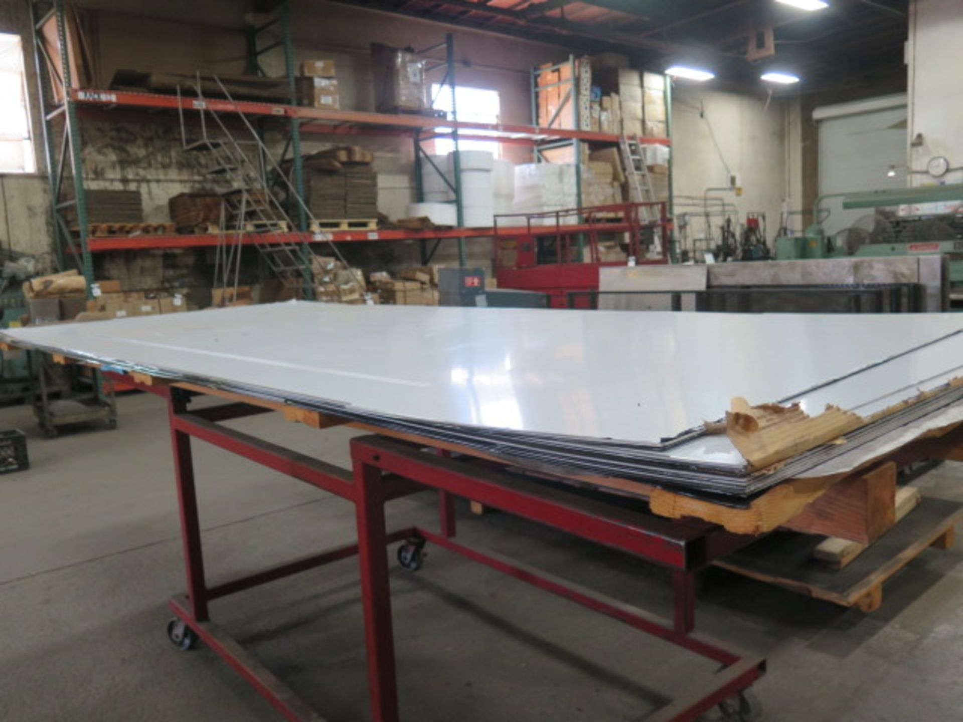 Aluminum, Stainless and Assorted Steel Sheet Stock w/ Rack and Material Cart (SOLD AS-IS - NO - Image 9 of 11