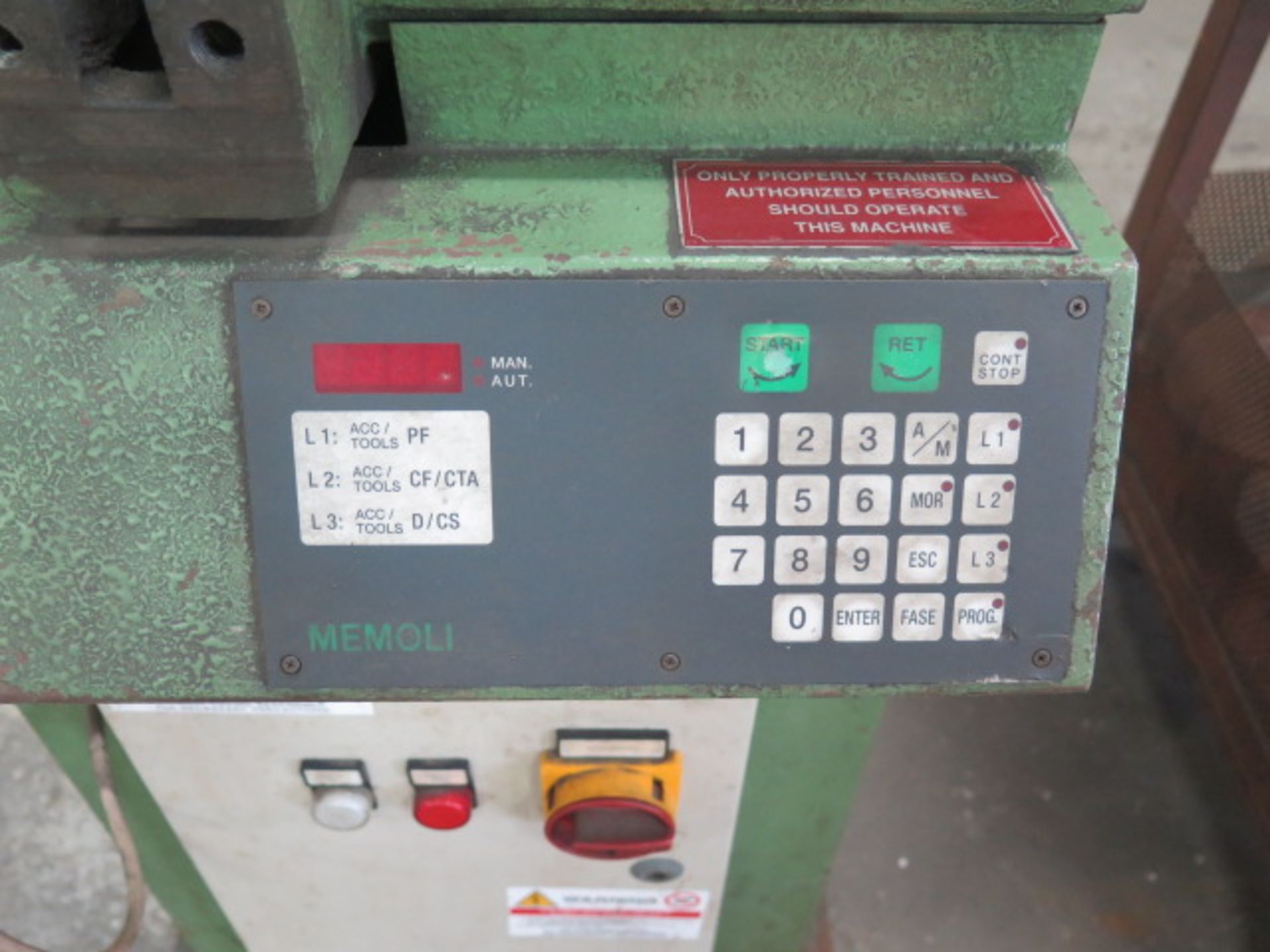 Memoli “Eurekamatikce/CN” Hyd Pipe and Tube Bender s/n 1069 w/ DigControls and Tooling, SOLD AS IS - Image 7 of 10