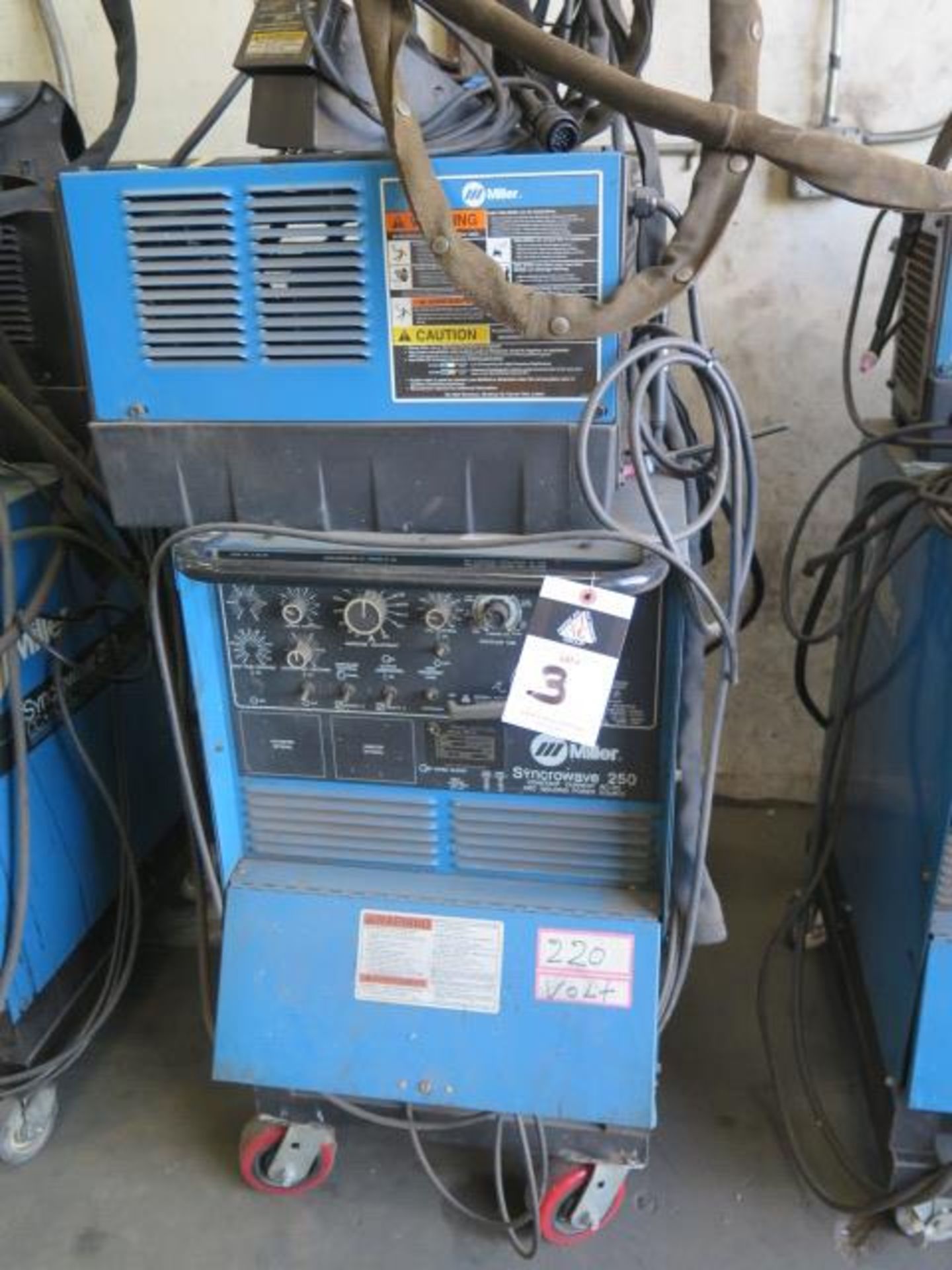 Miller Syncrowave 250 CC-AC/DC Arc Welding Power Source s/n KA792484 w/ Miller Cooler SOLD AS IS