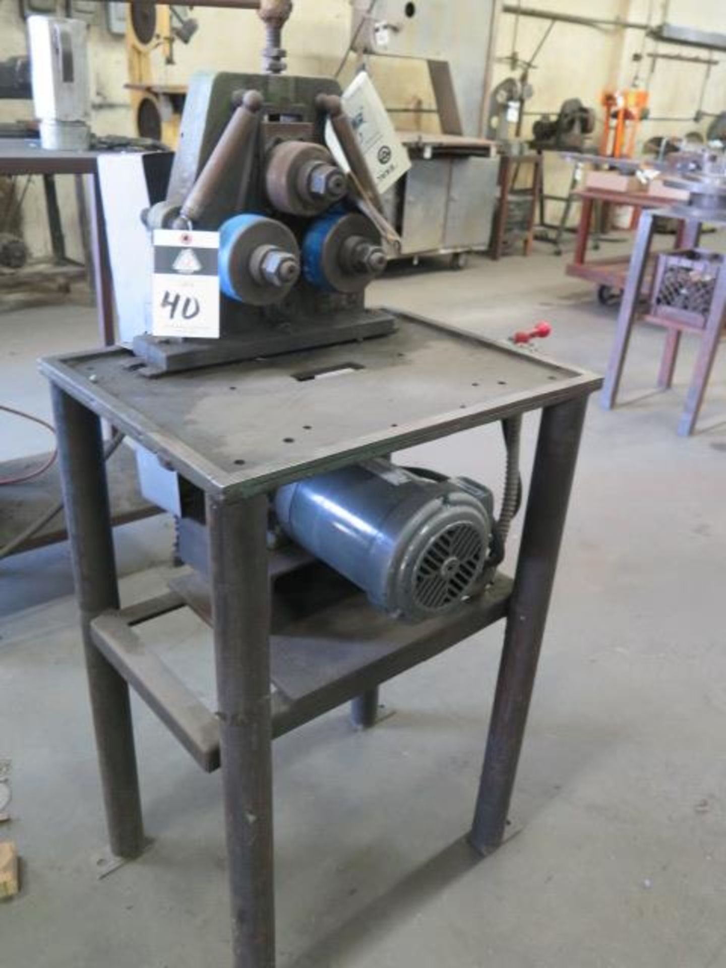 Angle Roll Bender w/ 4” Dia x 2” Bending Rolls, Stand (SOLD AS-IS - NO WARRANTY)