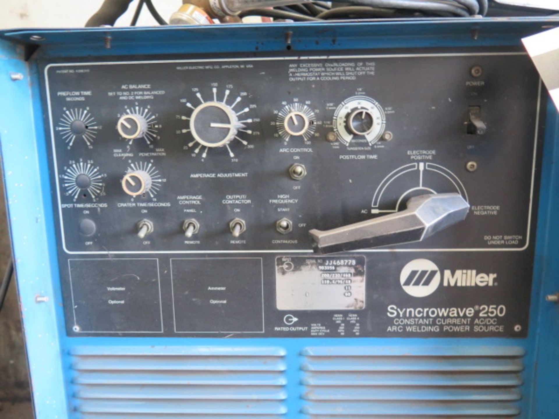 Miller Syncrowave 250 CC-AC/DC Arc Welding Power Source s/n JJ468778 (SOLD AS-IS - NO WARRANTY) - Image 5 of 6