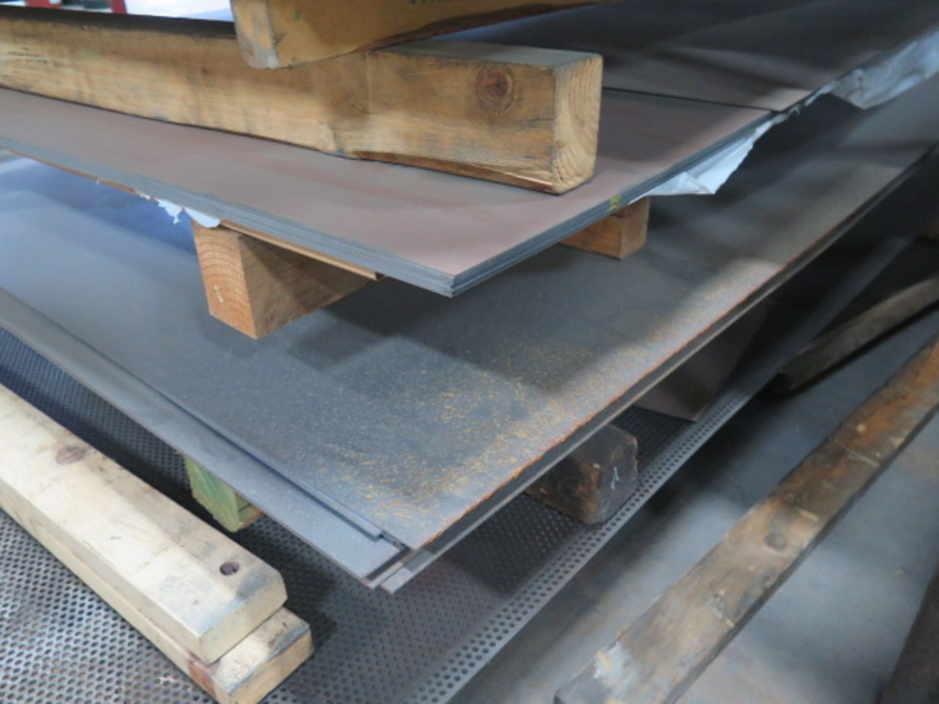 Aluminum, Stainless and Assorted Steel Sheet Stock w/ Rack and Material Cart (SOLD AS-IS - NO - Image 7 of 11
