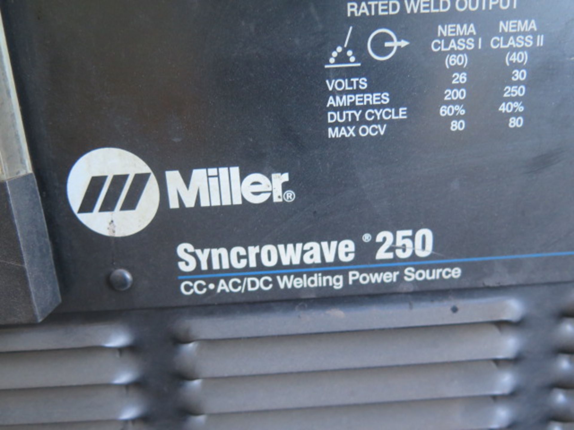 Miller Syncrowave 250 CC-AC/DC Arc Welding Power Source s/n LA238673 w/ Miller Cooler SOLD AS IS - Image 7 of 7