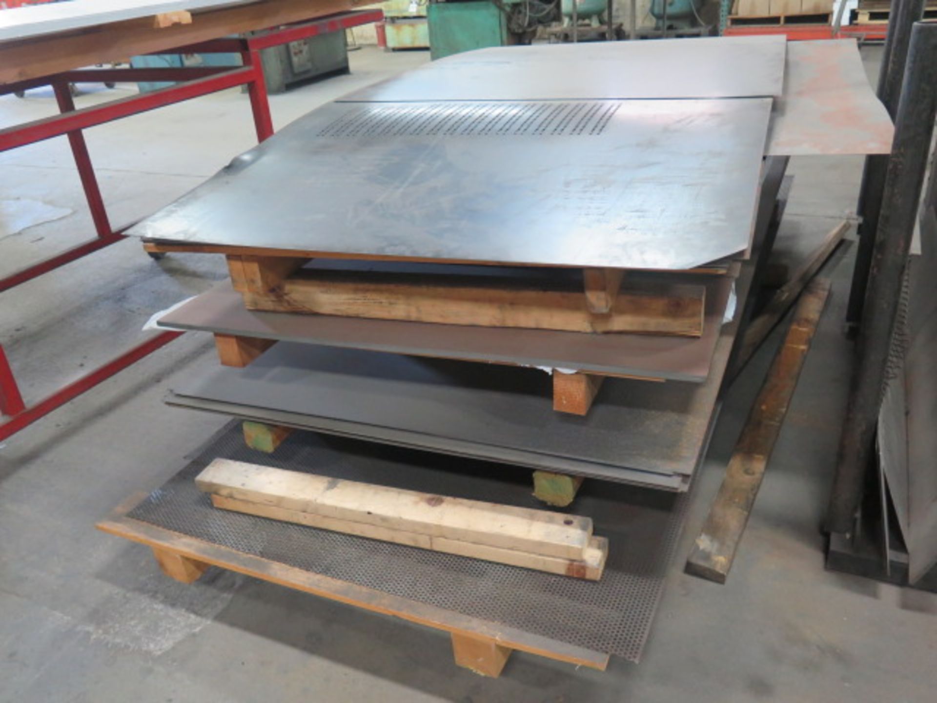 Aluminum, Stainless and Assorted Steel Sheet Stock w/ Rack and Material Cart (SOLD AS-IS - NO - Image 6 of 11