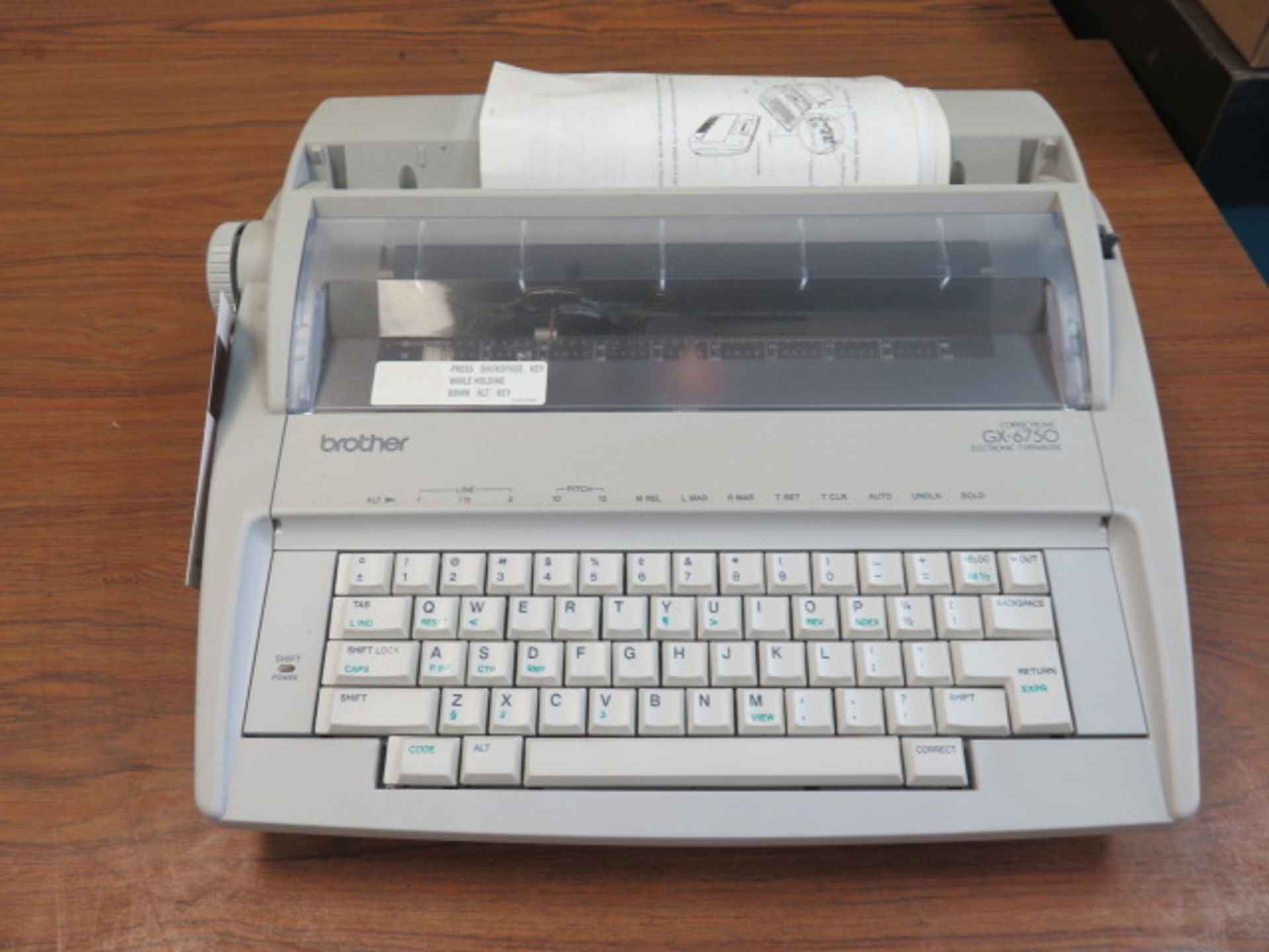Brother Typewriter (SOLD AS-IS - NO WARRANTY) - Image 2 of 3