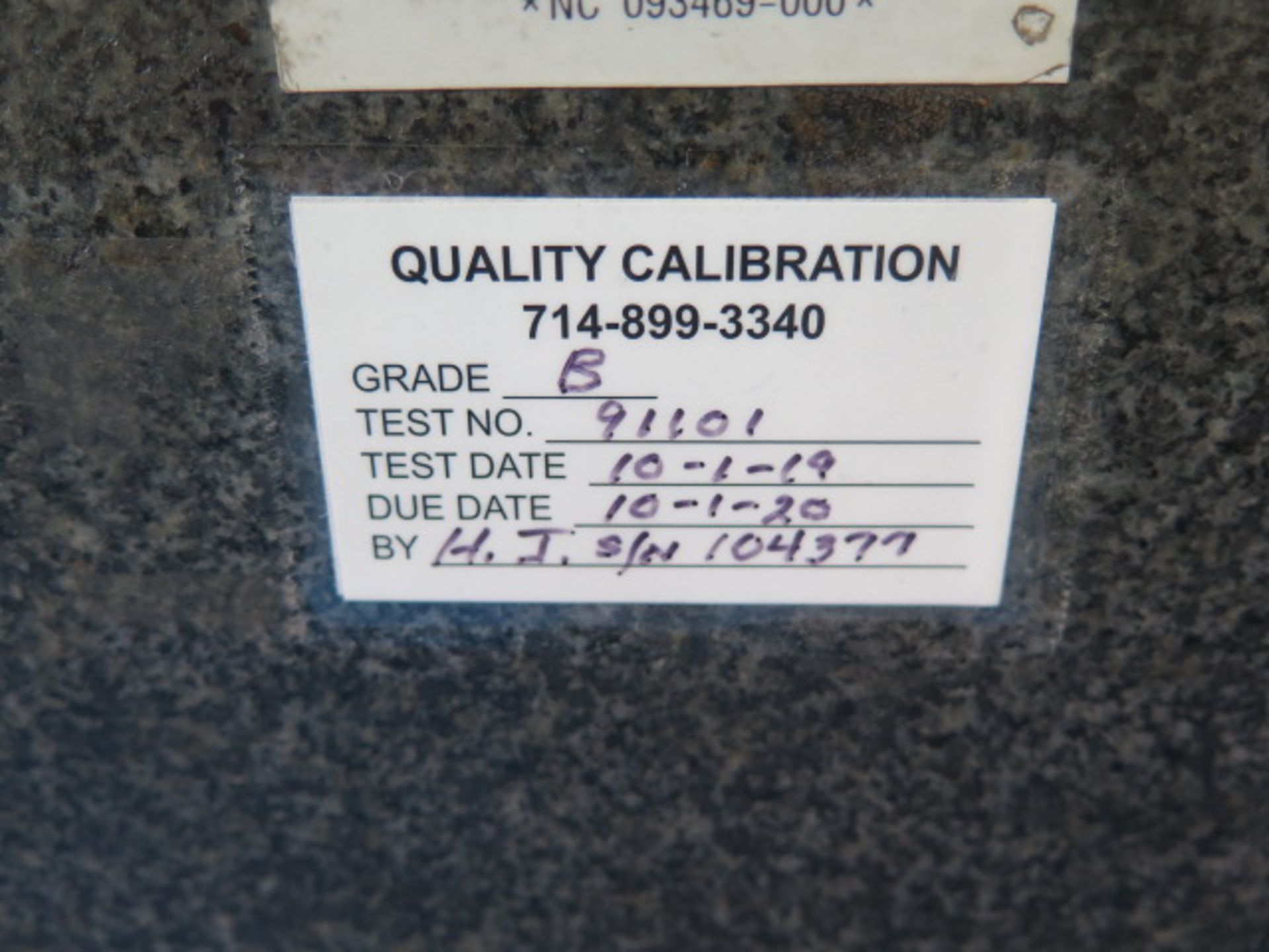 Microflat 48” x 96” x 10” Granite Surface Plate w/ Stand (SOLD AS-IS - NO WARRANTY) - Image 5 of 5