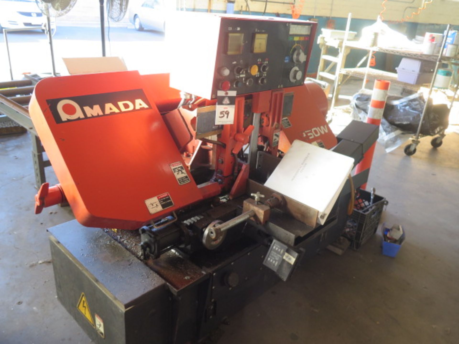 Amada HA-250W 10” Automatic Hydraulic Horizontal Band Saw s/n 25350695 w/ Amada Controls, SOLD AS IS - Image 2 of 14