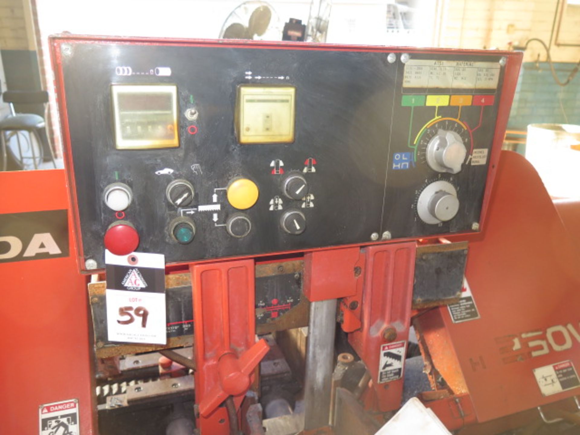 Amada HA-250W 10” Automatic Hydraulic Horizontal Band Saw s/n 25350695 w/ Amada Controls, SOLD AS IS - Image 4 of 14