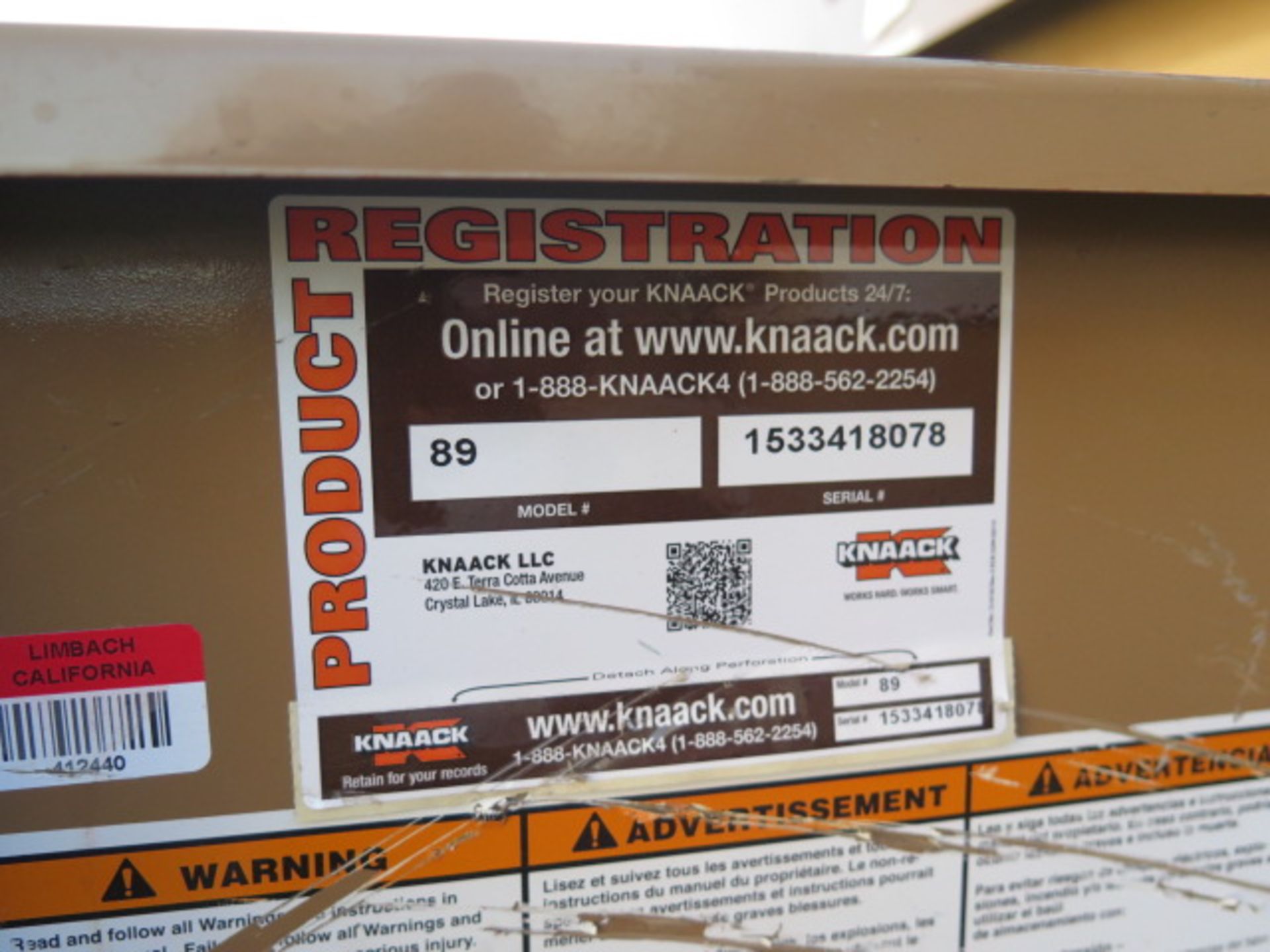 Knaack mdl. 89 "Storage Master" Rolling Job Box (SOLD AS-IS - NO WARRANTY) - Image 5 of 5