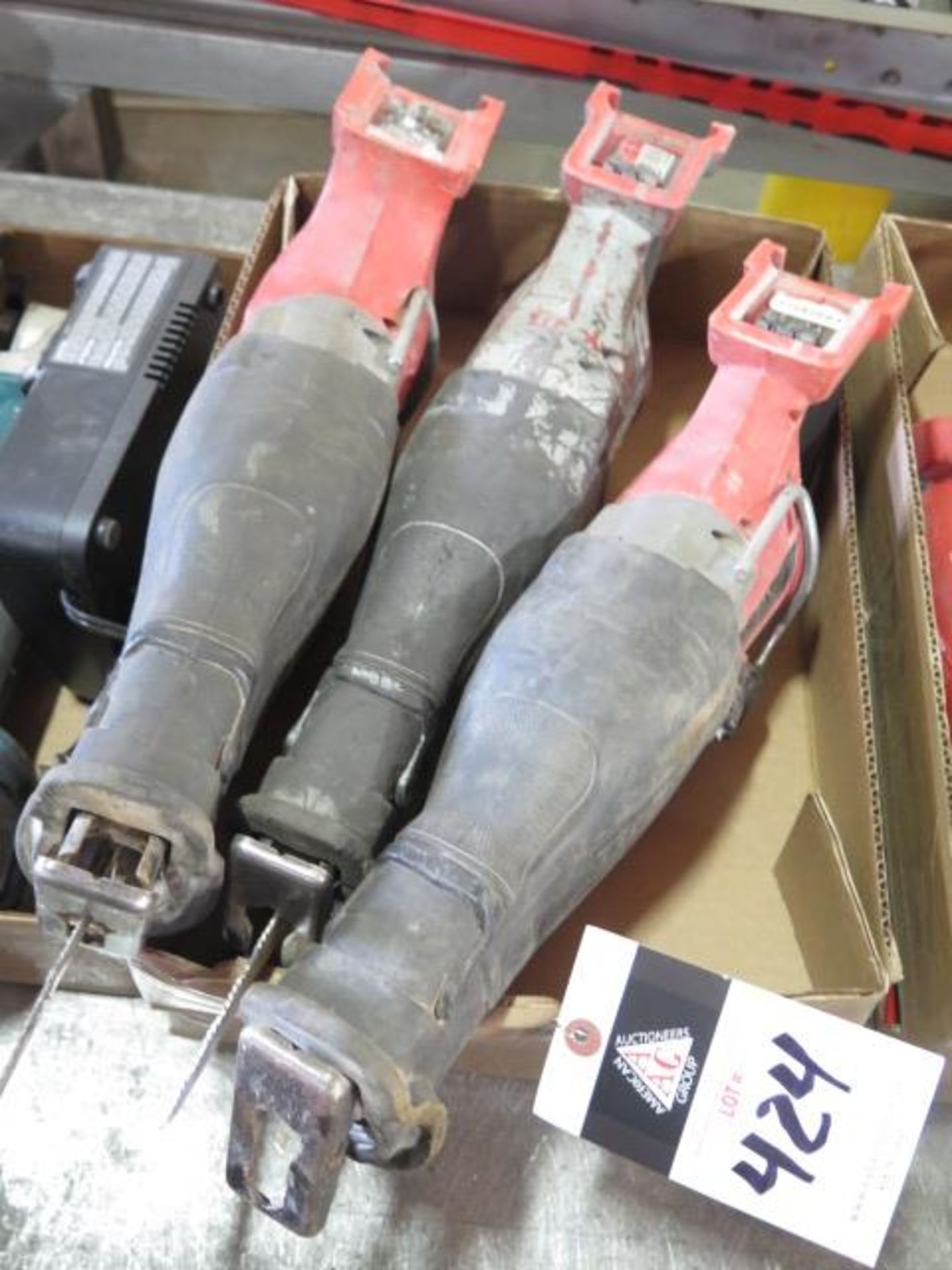 Milwaukee 18V Saw-Zalls (3) w/ Batteries and Chargers (SOLD AS-IS - NO WARRANTY)