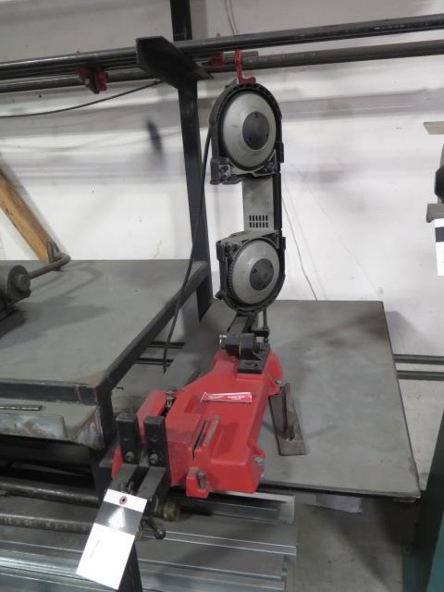 Milwaukee Portable Band Saw w/ Band Saw Table, Chain Vise (SOLD AS-IS - NO WARRANTY)