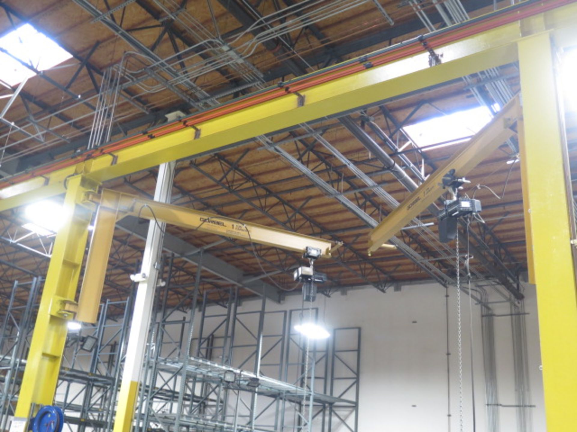 OMi 5-Ton Cap 8-Post Free Standing Crane w/ (5) Gorbel 1-Ton Jib Cranes, 39' 4" x 101', SOLD AS IS - Image 15 of 16