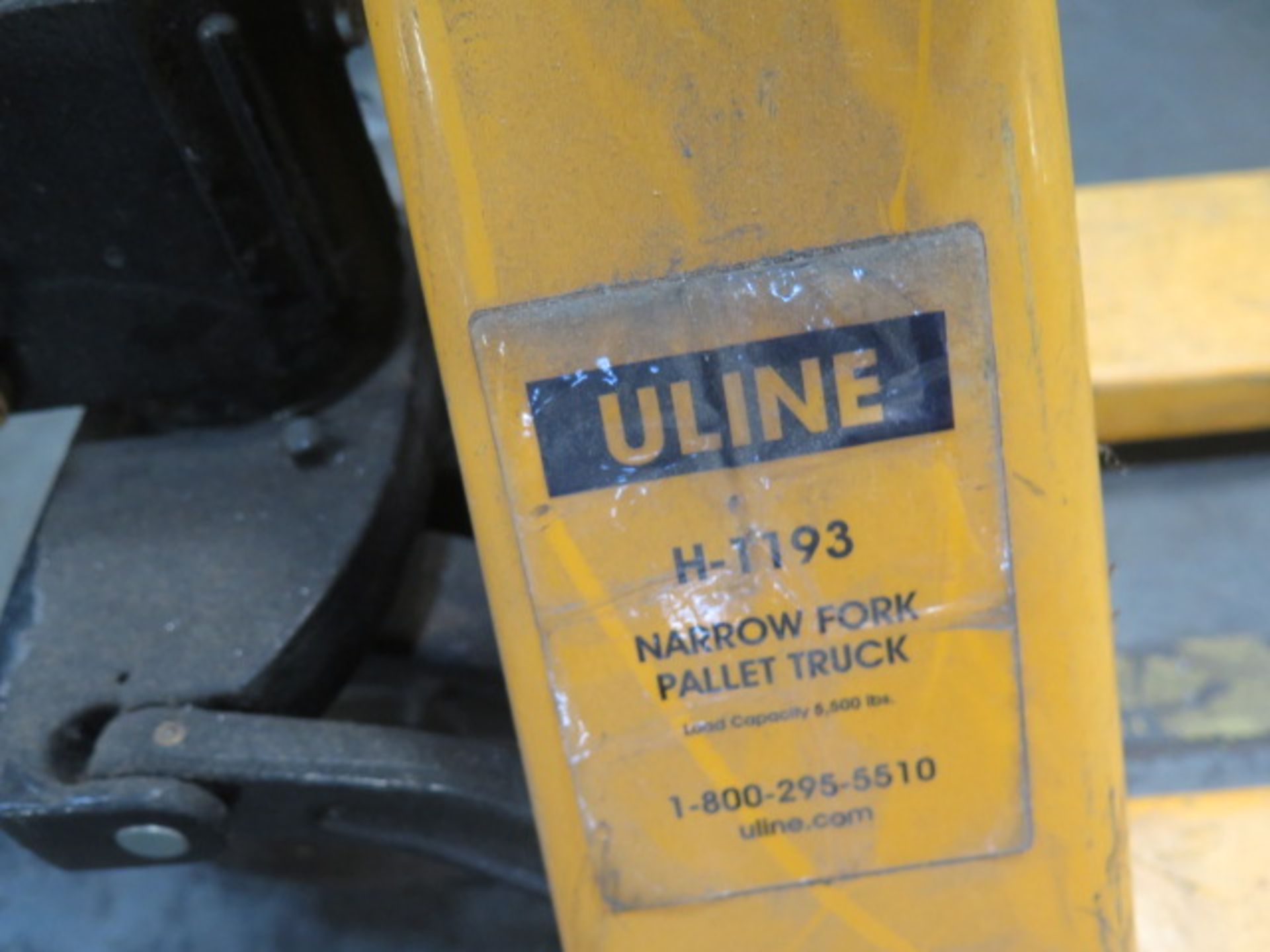 Uline Narrow Fork Pallet Jack (SOLD AS-IS - NO WARRANTY) - Image 4 of 4