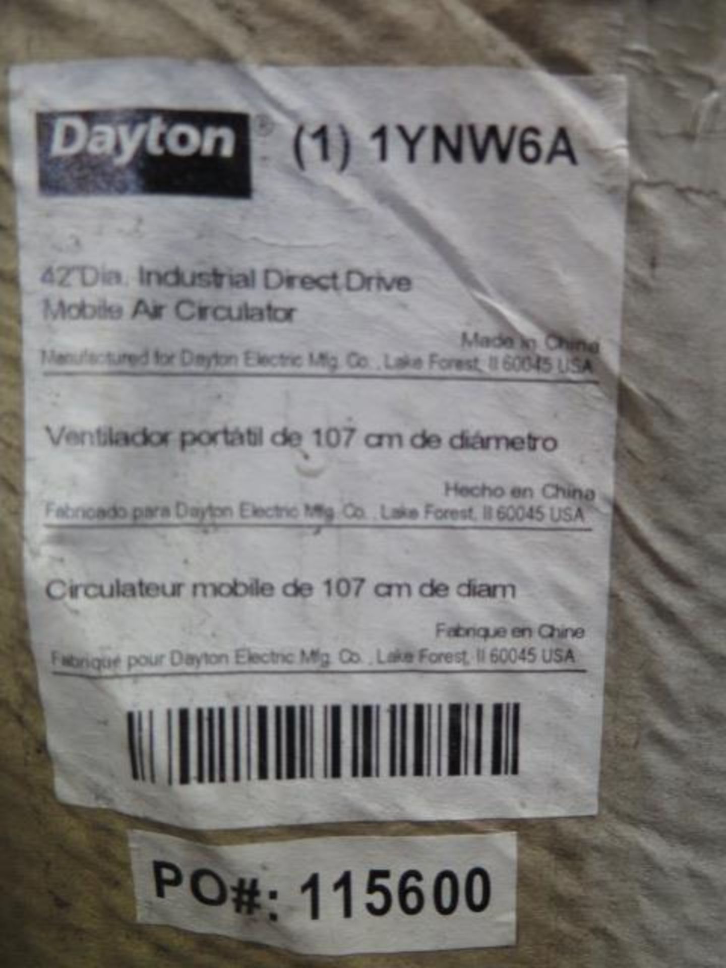 Dayton 42" Shop Fans (2 - NEW) (SOLD AS-IS - NO WARRANTY) - Image 4 of 4