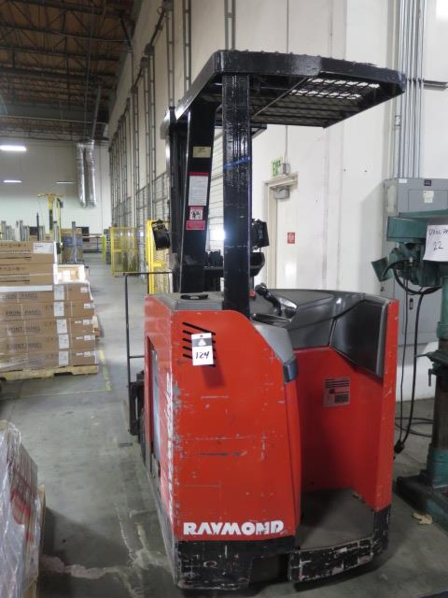 Raymond R35-C35TT 3500 Lb Cap Stand-In Elec Pallet Mover s/n R35-04-06114 w/ 251" Lift. SOLD AS IS