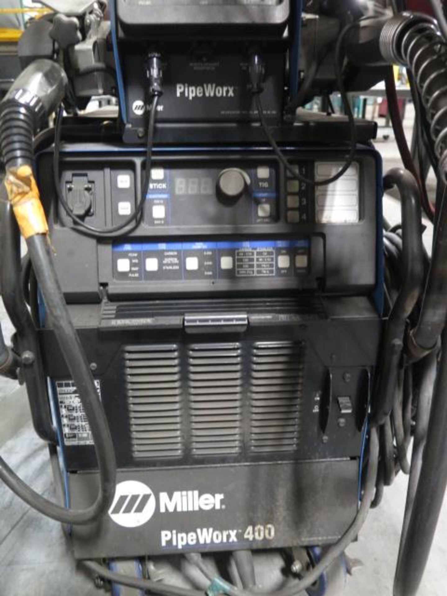 Miller PipeWorx 400 Arc welding Source s/n MD100033G w/ Miller PipeWorx Dual Feed Wire, SOLD AS IS - Image 10 of 12