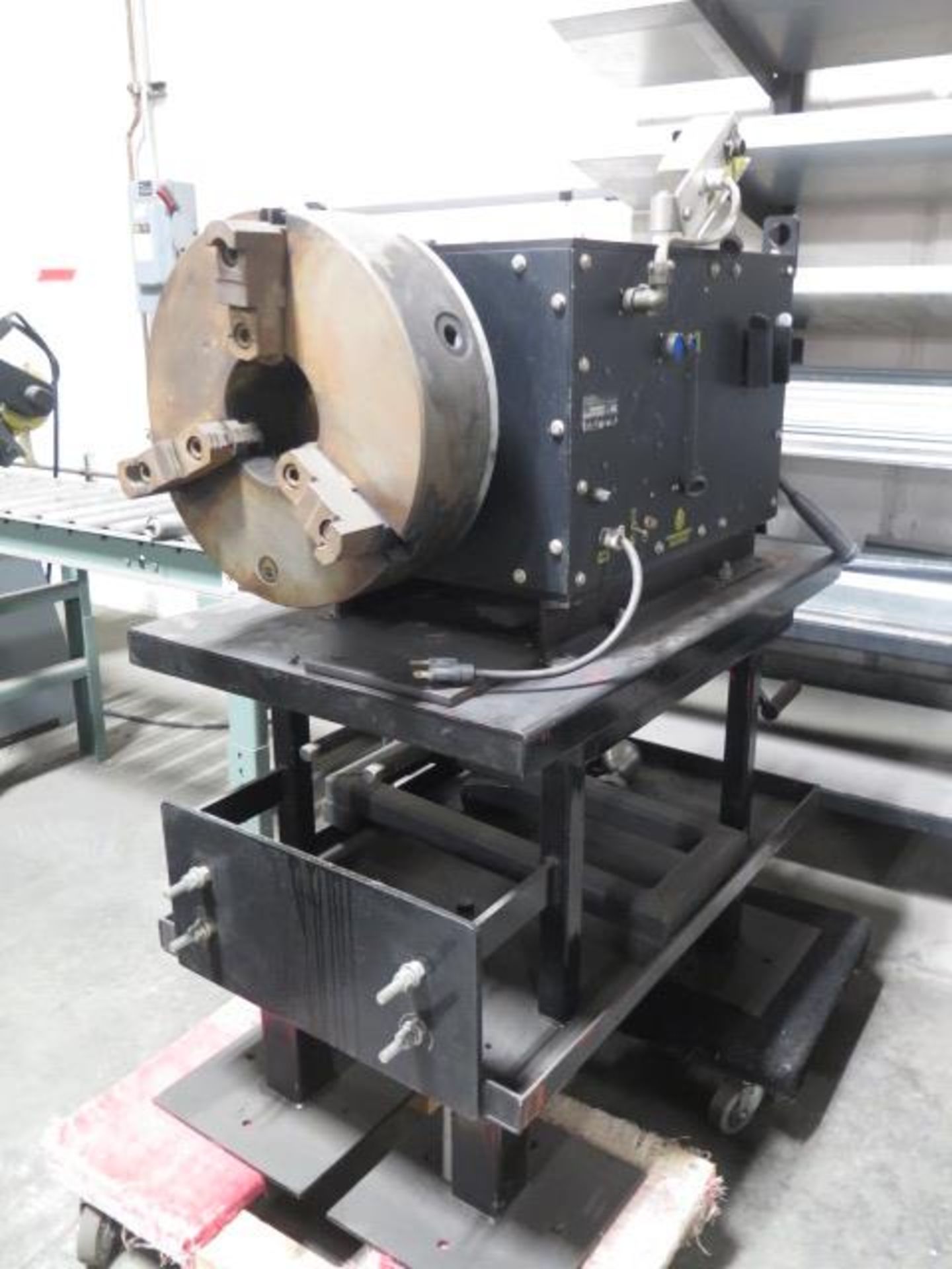Cypress Pipe Cutting Line w/ Bug-O Syst mdl. SEO-4450 Weld Positioner w 16" 3-Jaw Chuck, SOLD AS IS