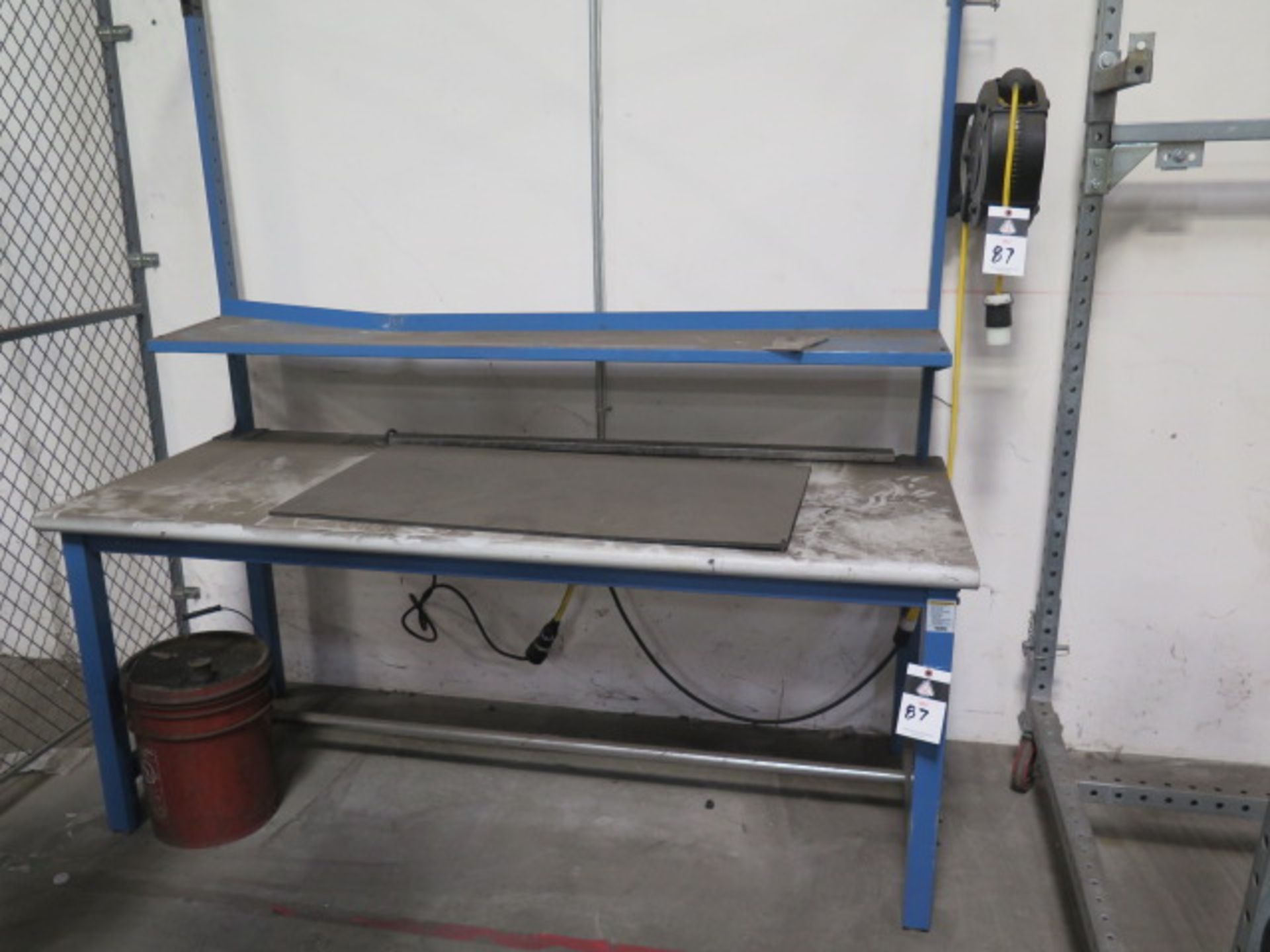 Work Bench w/ Electric Reel and Cart (SOLD AS-IS - NO WARRANTY)