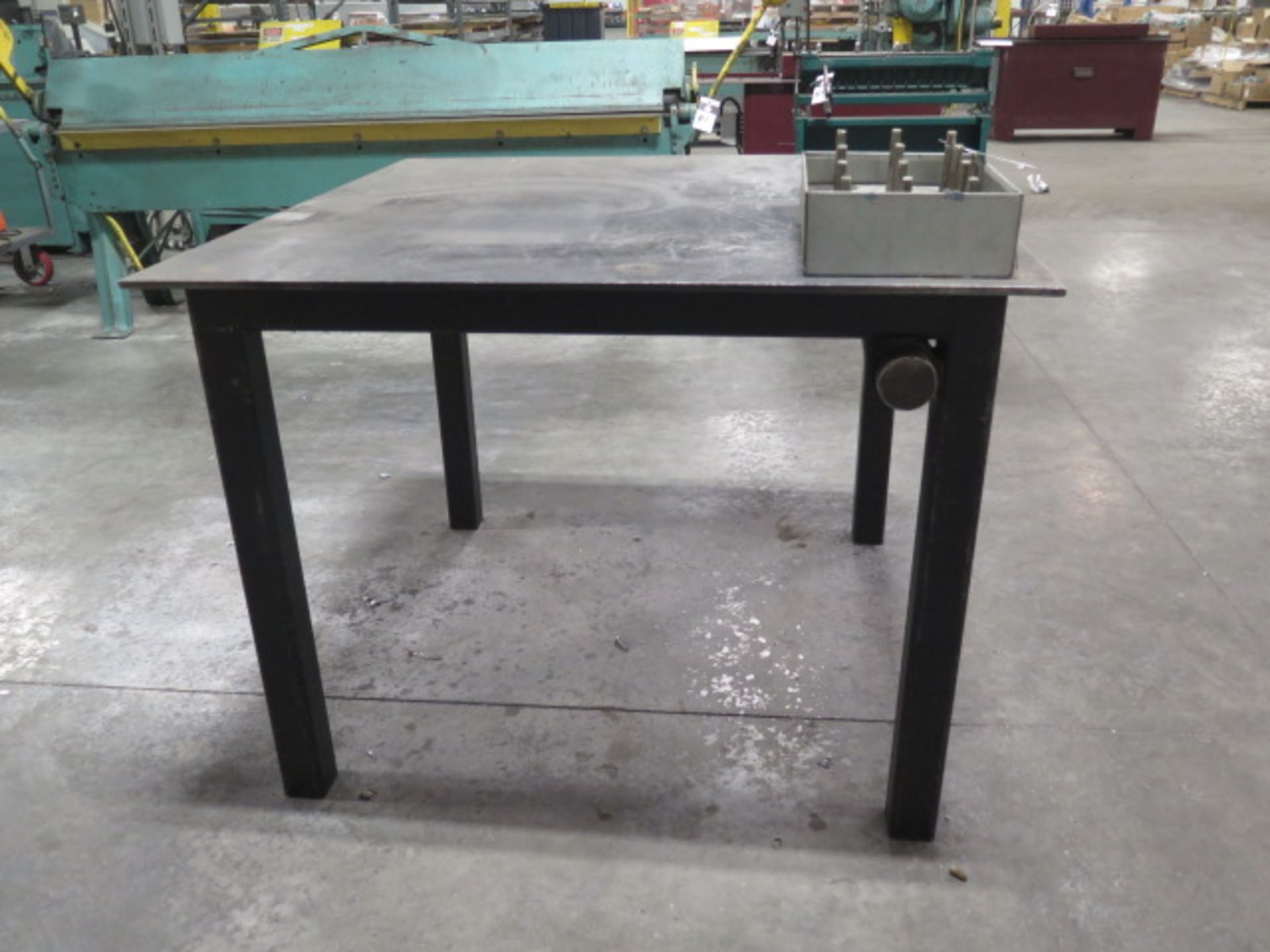 48" x 48" Steel Table w/ 3" Forming Bar (SOLD AS-IS - NO WARRANTY)