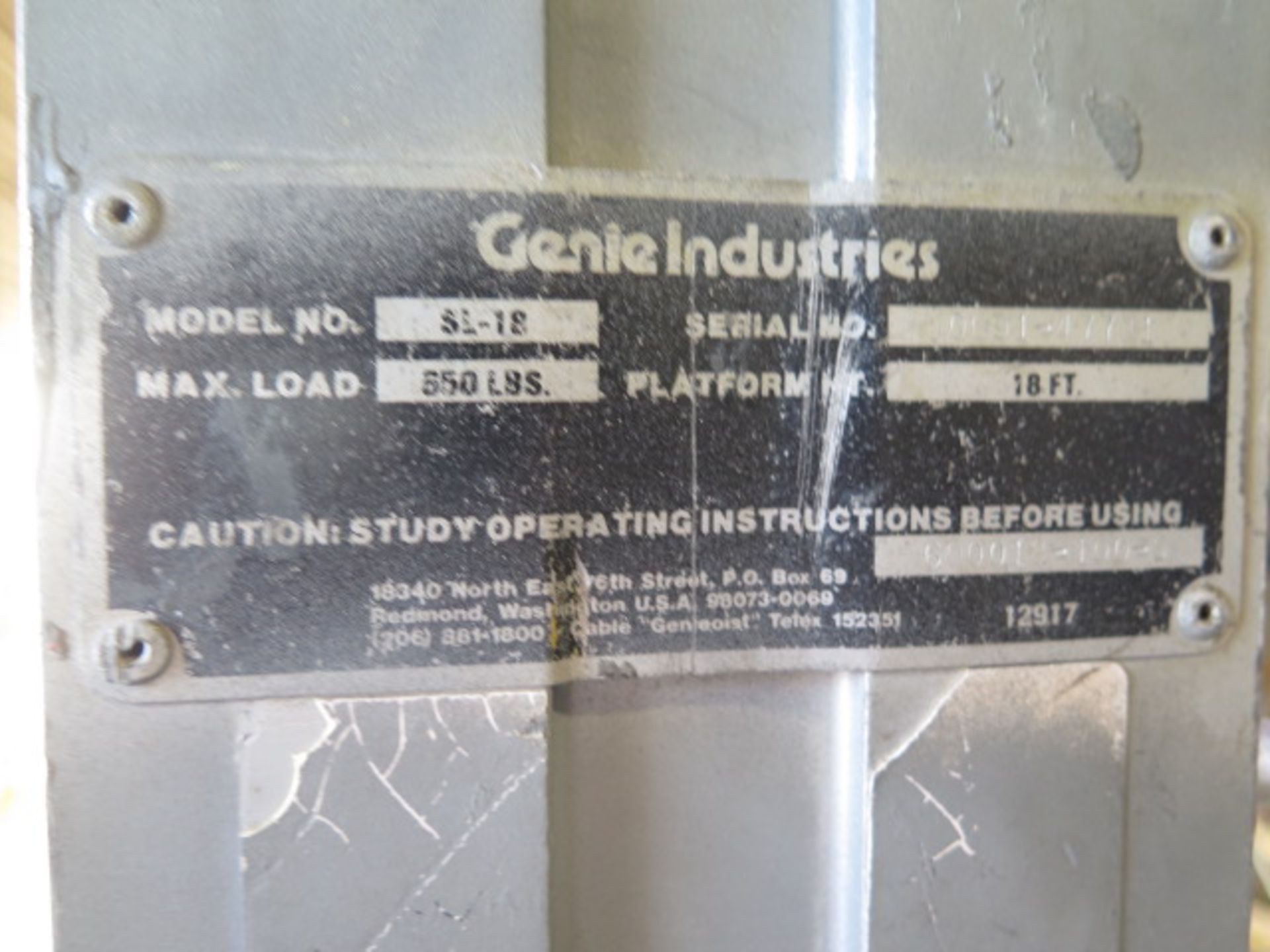 Genie "Super Lift" Material Lift (SOLD AS-IS - NO WARRANTY) - Image 8 of 8