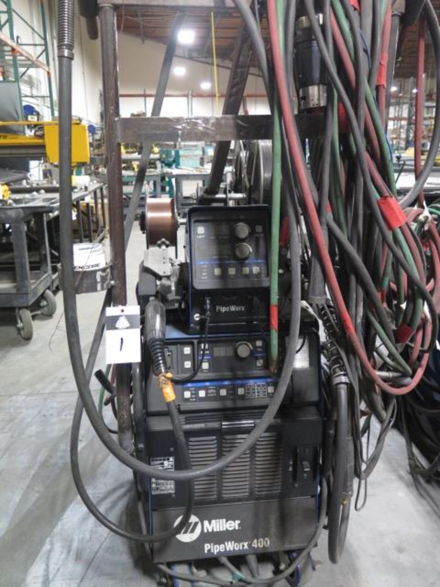 Miller PipeWorx 400 Arc welding Source s/n MD100033G w/ Miller PipeWorx Dual Feed Wire, SOLD AS IS - Image 2 of 12