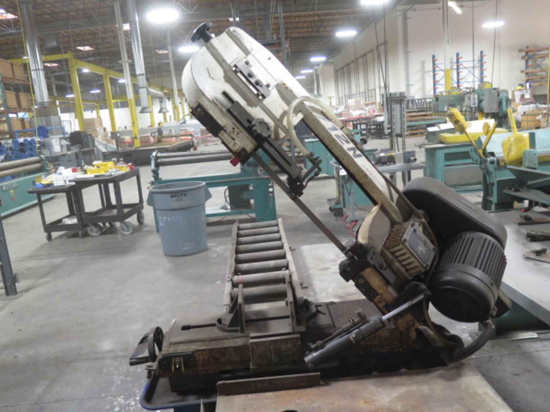 Import mdl. RF712N 7" Horixontal Band Saw s/n 671972 w/ Rolling Table, Conveyor, Coolant (SOLD AS-IS - Image 2 of 8