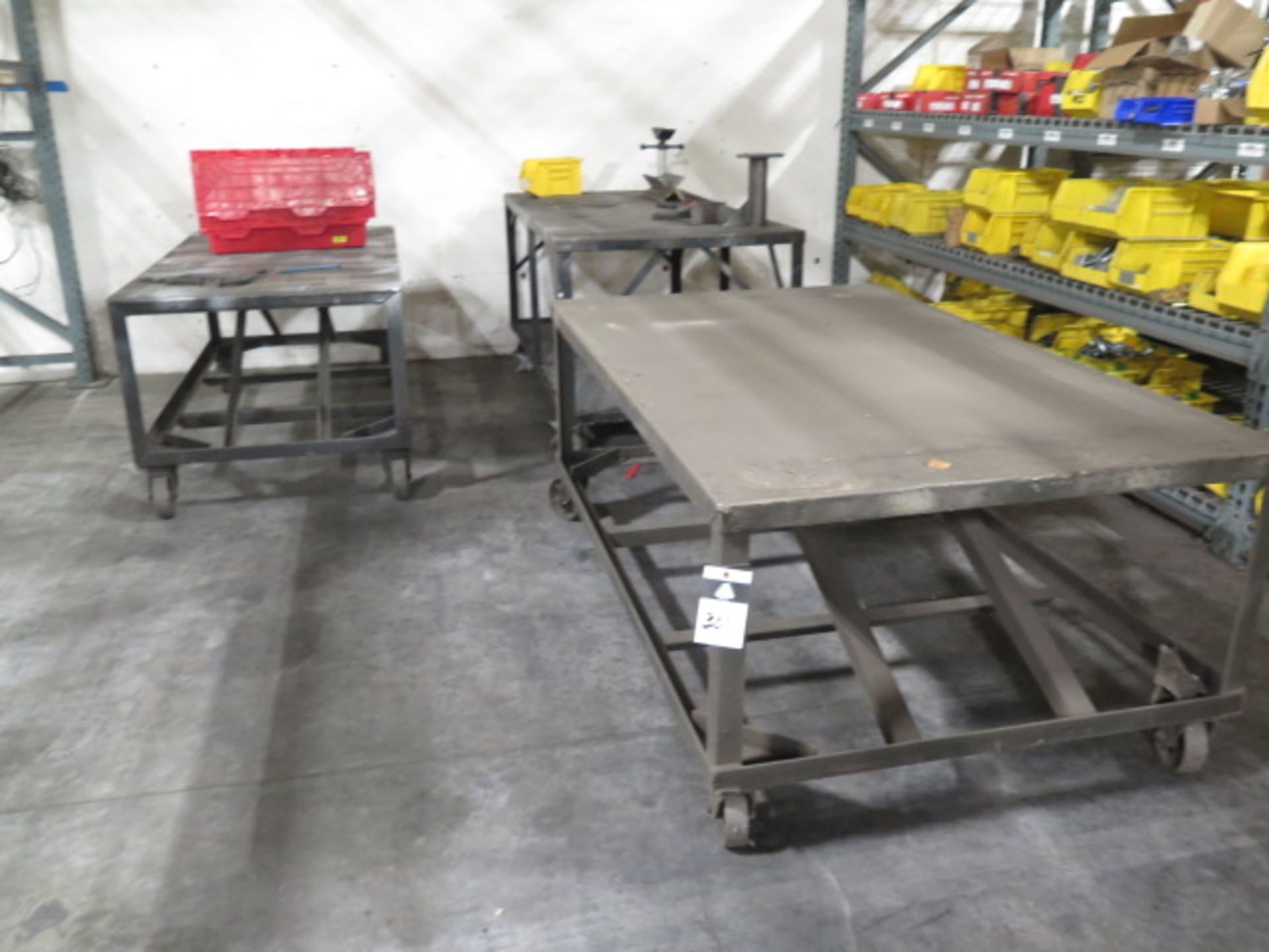 Rolling Steel Tables (3) (SOLD AS-IS - NO WARRANTY)