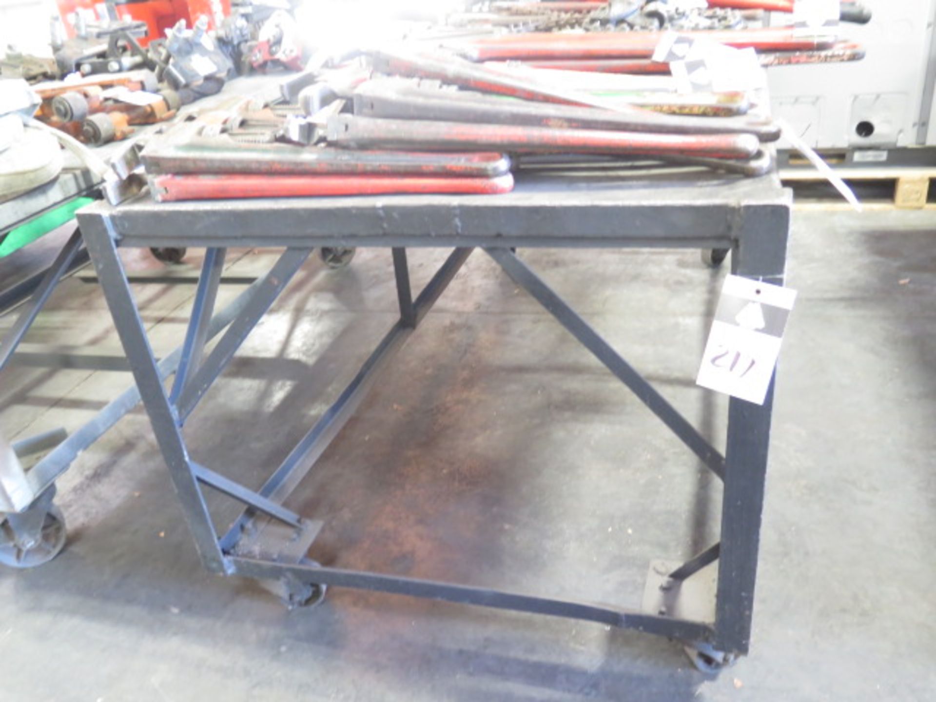 Rolling Shop Table (SOLD AS-IS - NO WARRANTY)