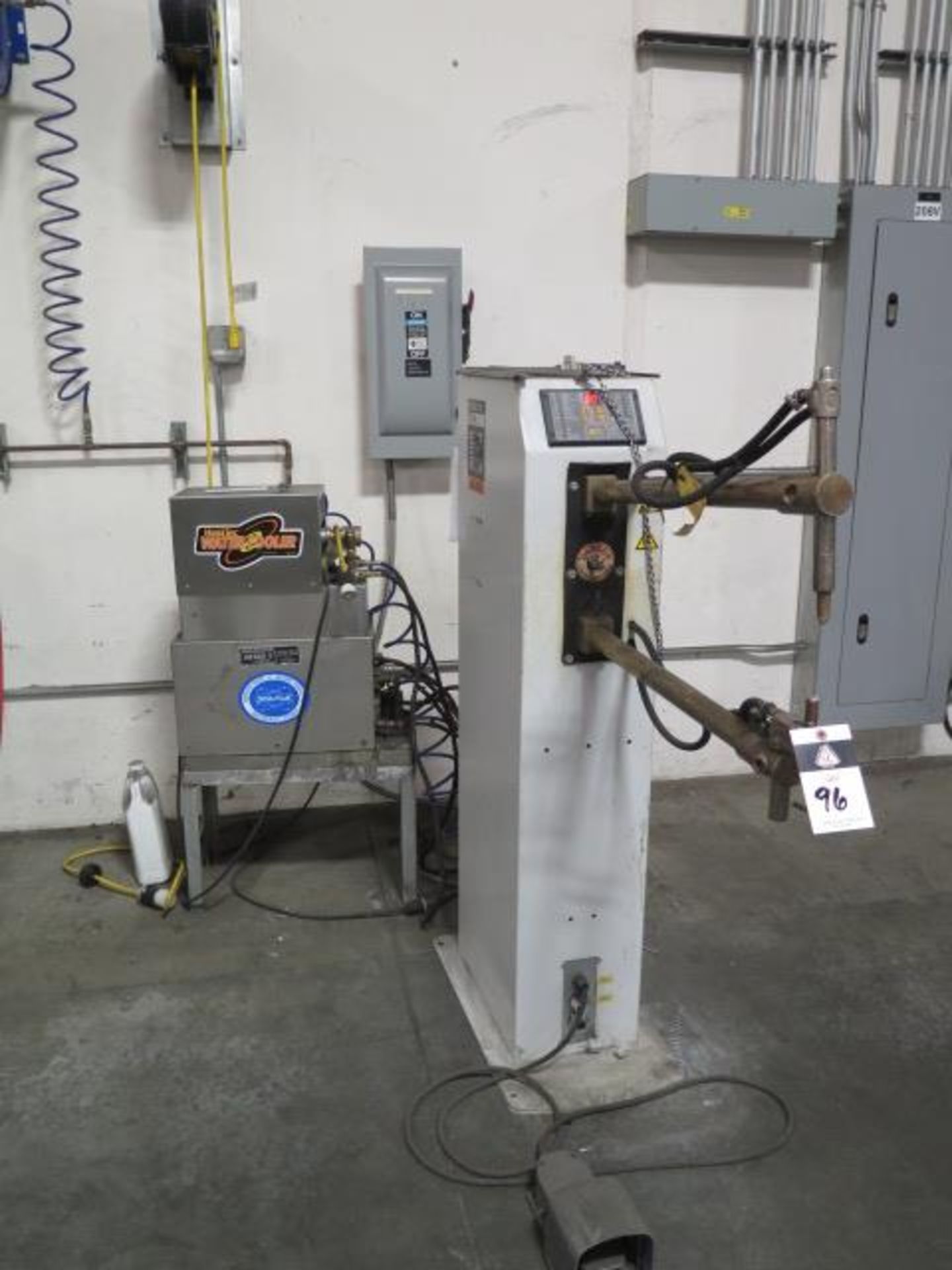 2016 Lors Tecna 20kVA Spot Welder s/n 4647A w/ TE90 Dig Cont, 28" Throat, Weldtec Cooler, SOLD AS IS