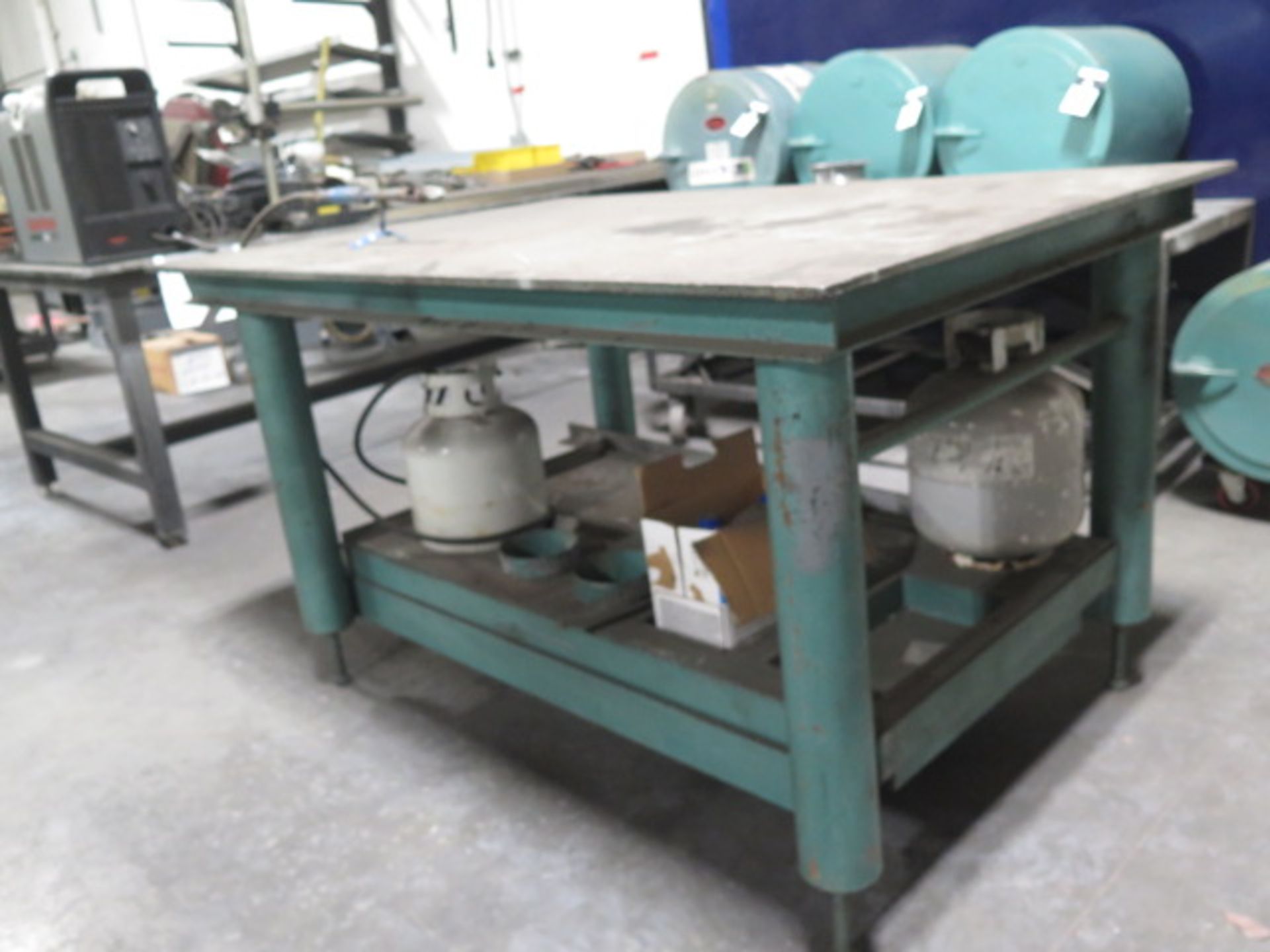 48" x 70" Steel Soldering Table w/ (2) Propane Tanks and (1) Soldering Wand (SOLD AS-IS - NO - Image 2 of 5