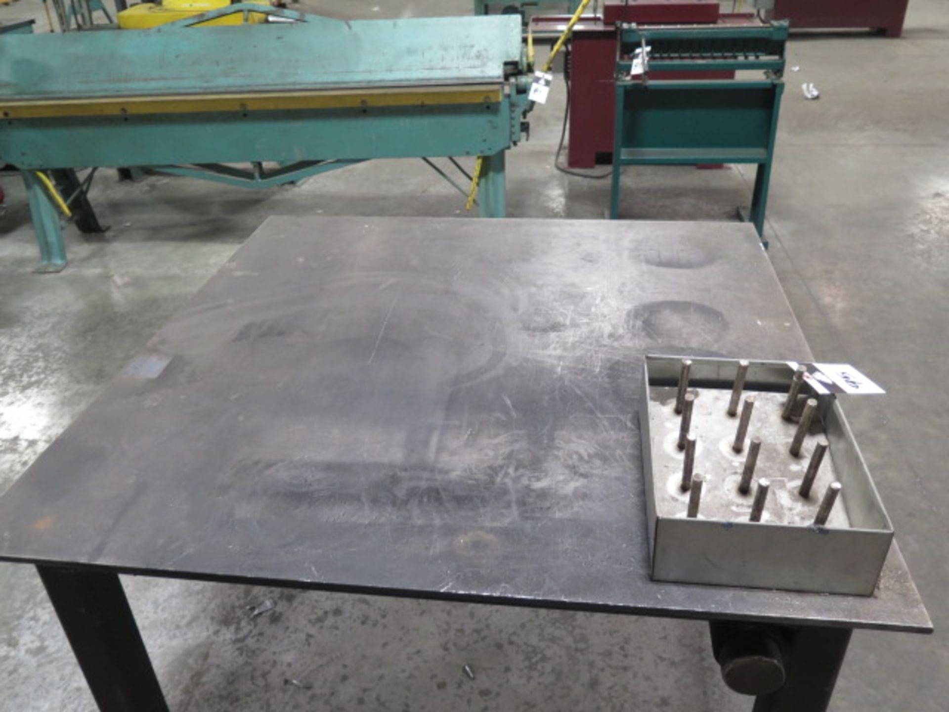 48" x 48" Steel Table w/ 3" Forming Bar (SOLD AS-IS - NO WARRANTY) - Image 2 of 3