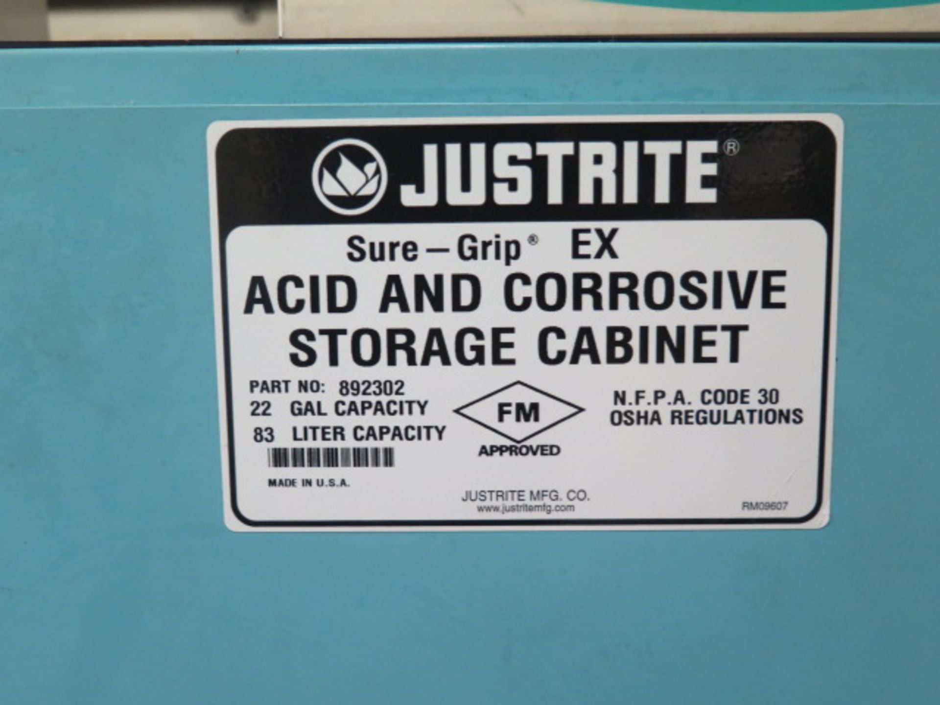Justrite Acids Storage Cabibnet (SOLD AS-IS - NO WARRANTY) - Image 3 of 3