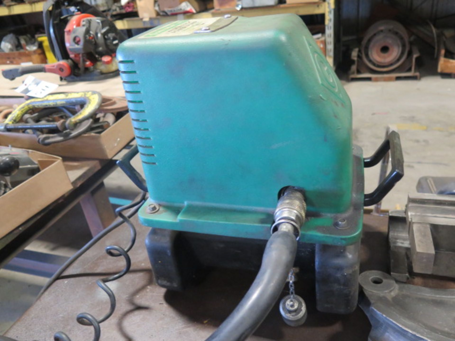 Greenlee Hydraulic Pipe Bender Set w/ Electric Hyd Power Unit, Bending Dies and Table SOLD AS IS - Image 6 of 11