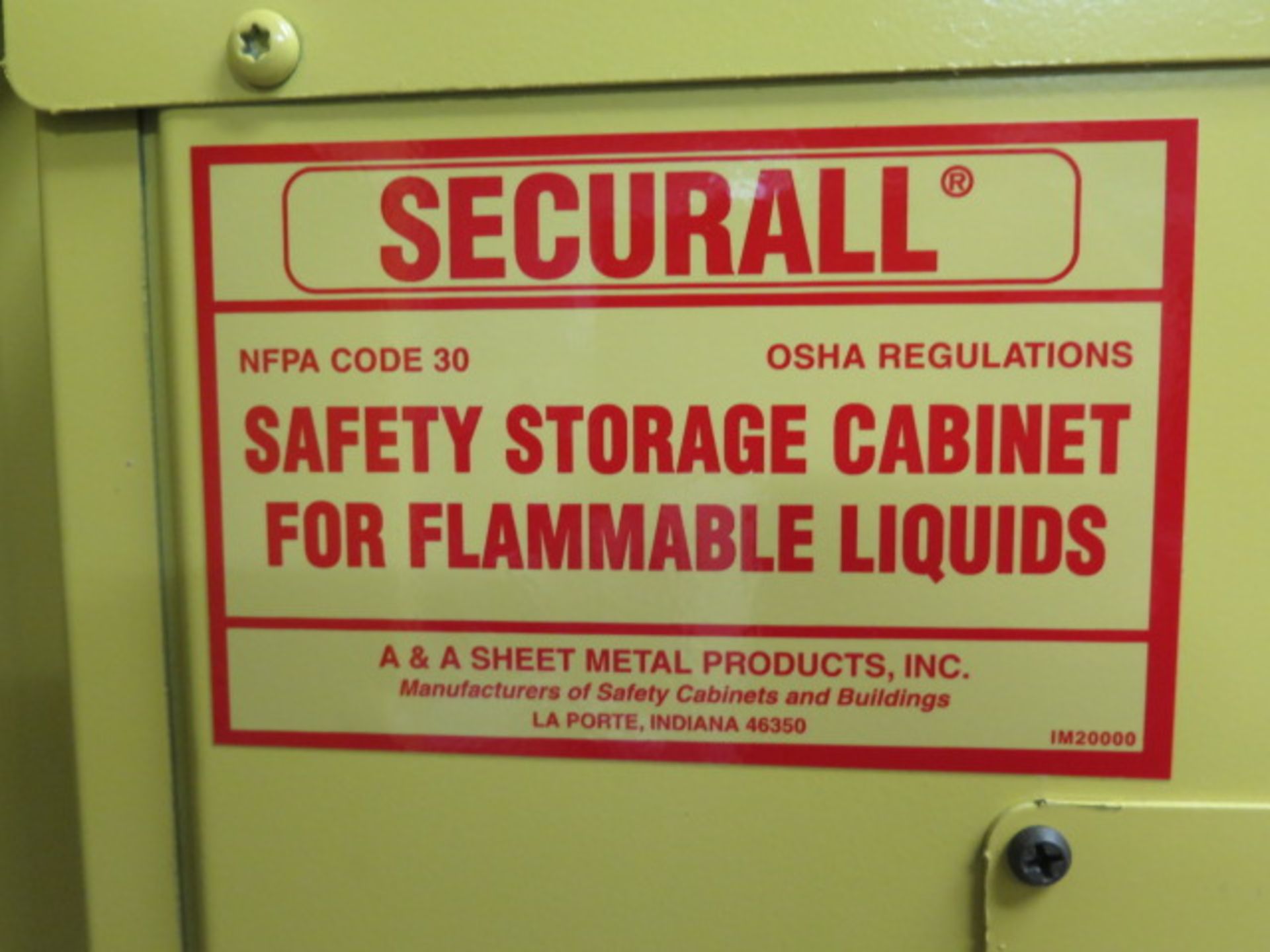 Securall Table Top Flammables Storage Cabinet (SOLD AS-IS - NO WARRANTY) - Image 4 of 4