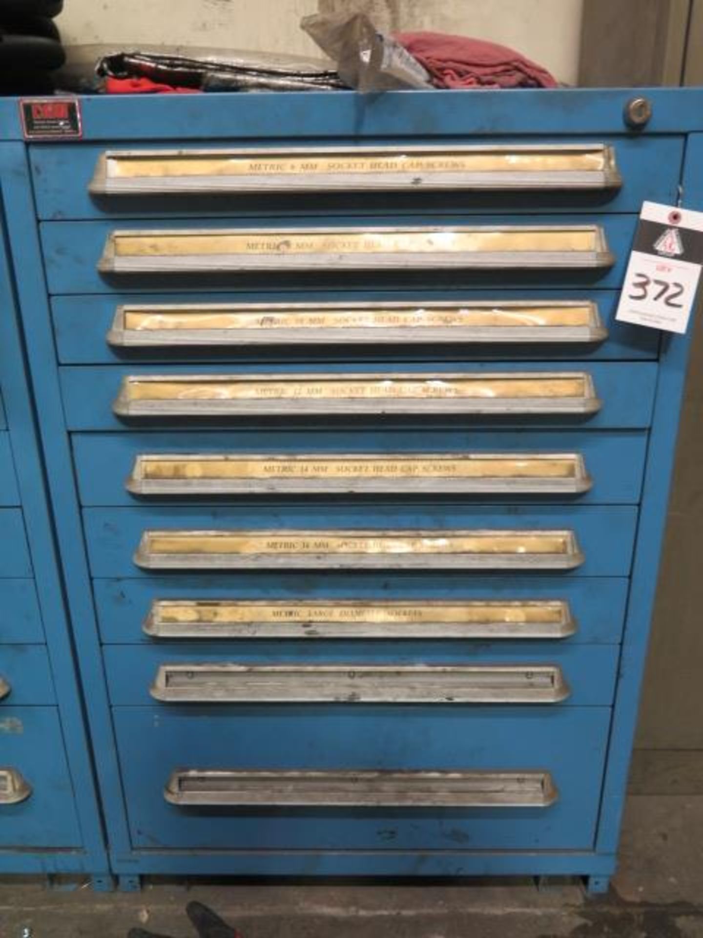 Lyon 9-Drawer Tooling Cabinet w/ Metric Bolts and Hardware (SOLD AS-IS - NO WARRANTY)