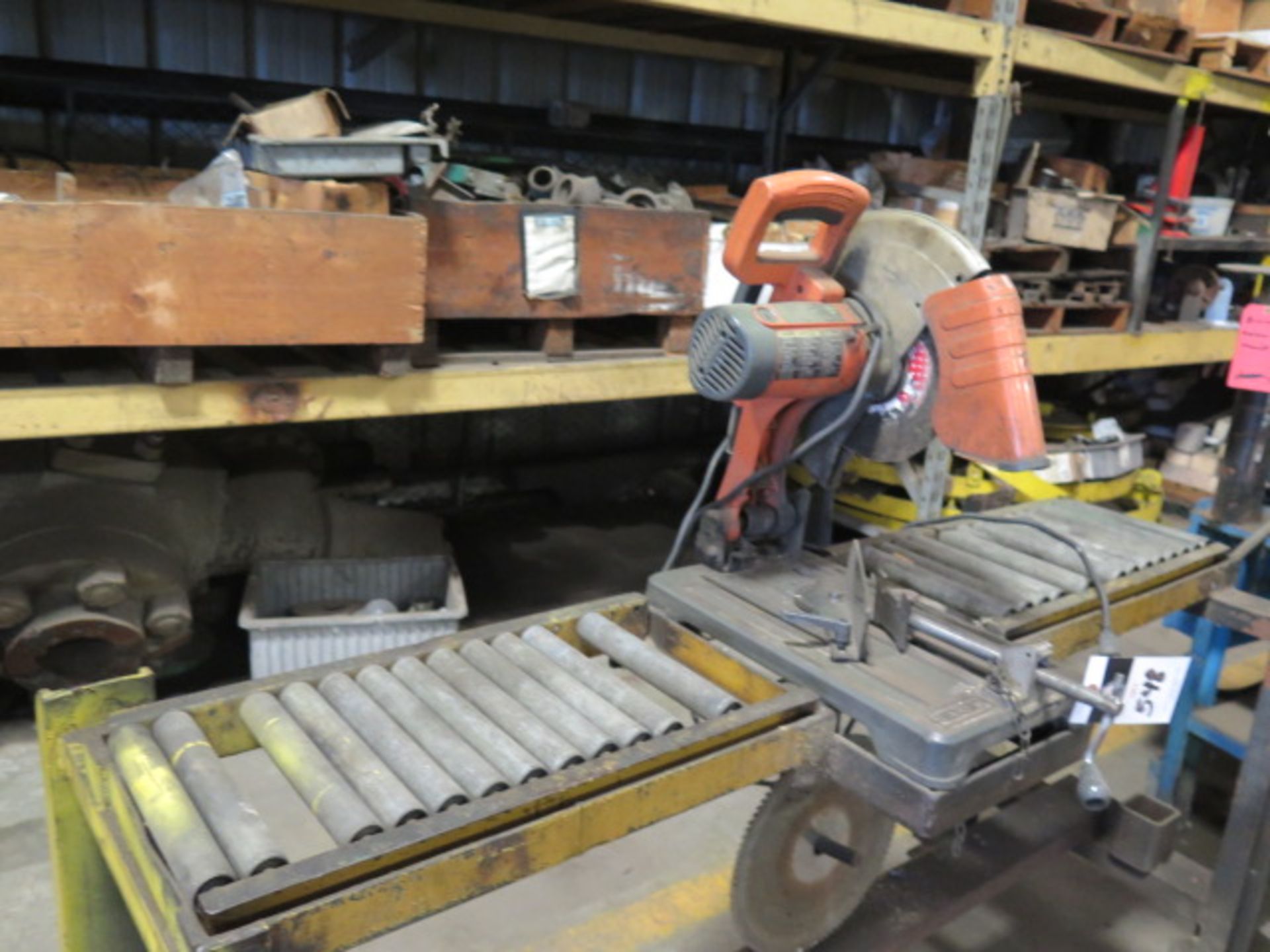 Ridgid 14" Abrasive Cutoff Saw w/ Roller Conveyor Cart (SOLD AS-IS - NO WARRANTY) - Image 2 of 4