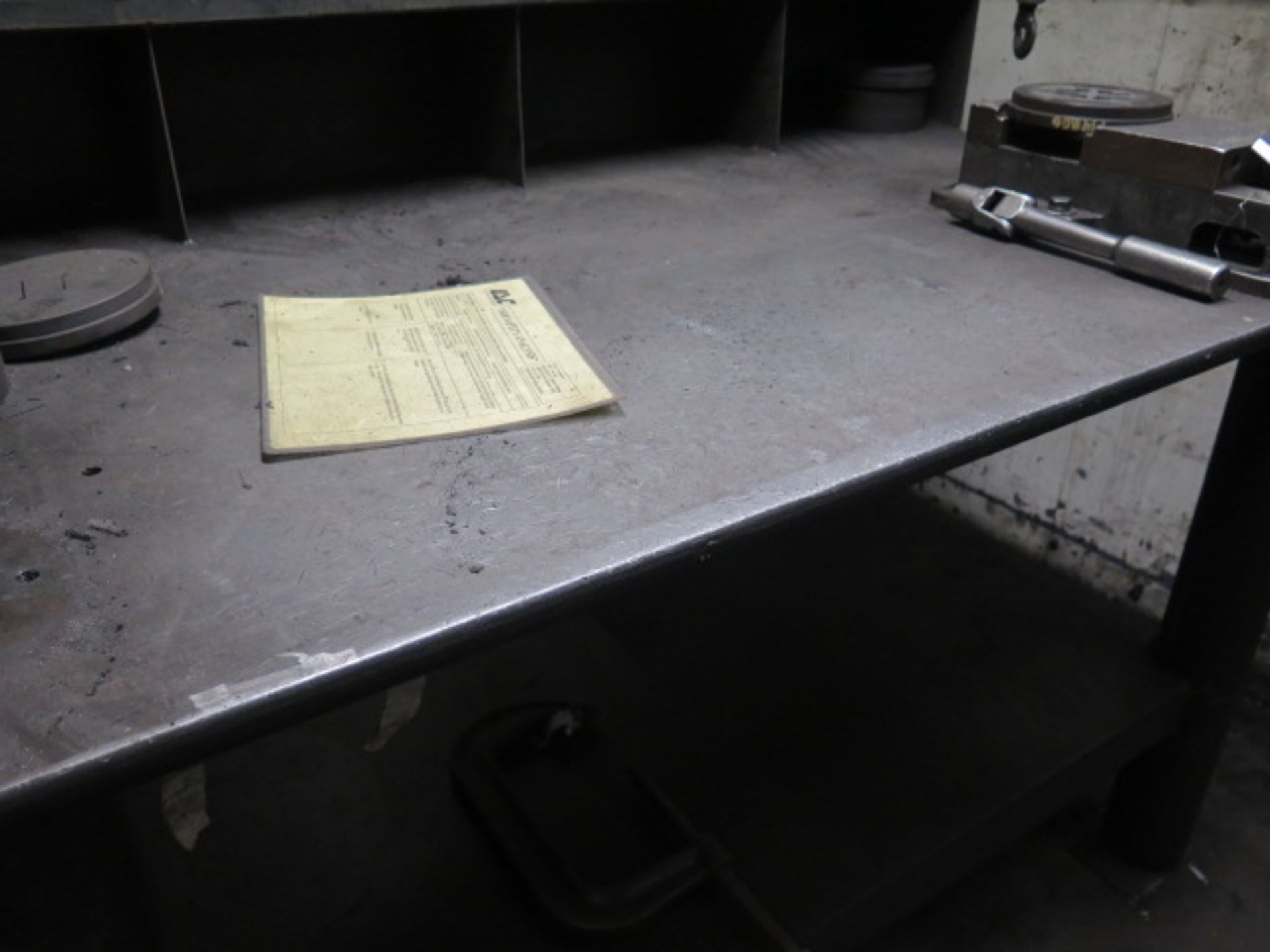 6" Angle-Lock Vise w/ 36" x 60" x 1" Heavy Duty Steel Table (SOLD AS-IS - NO WARRANTY) - Image 5 of 6
