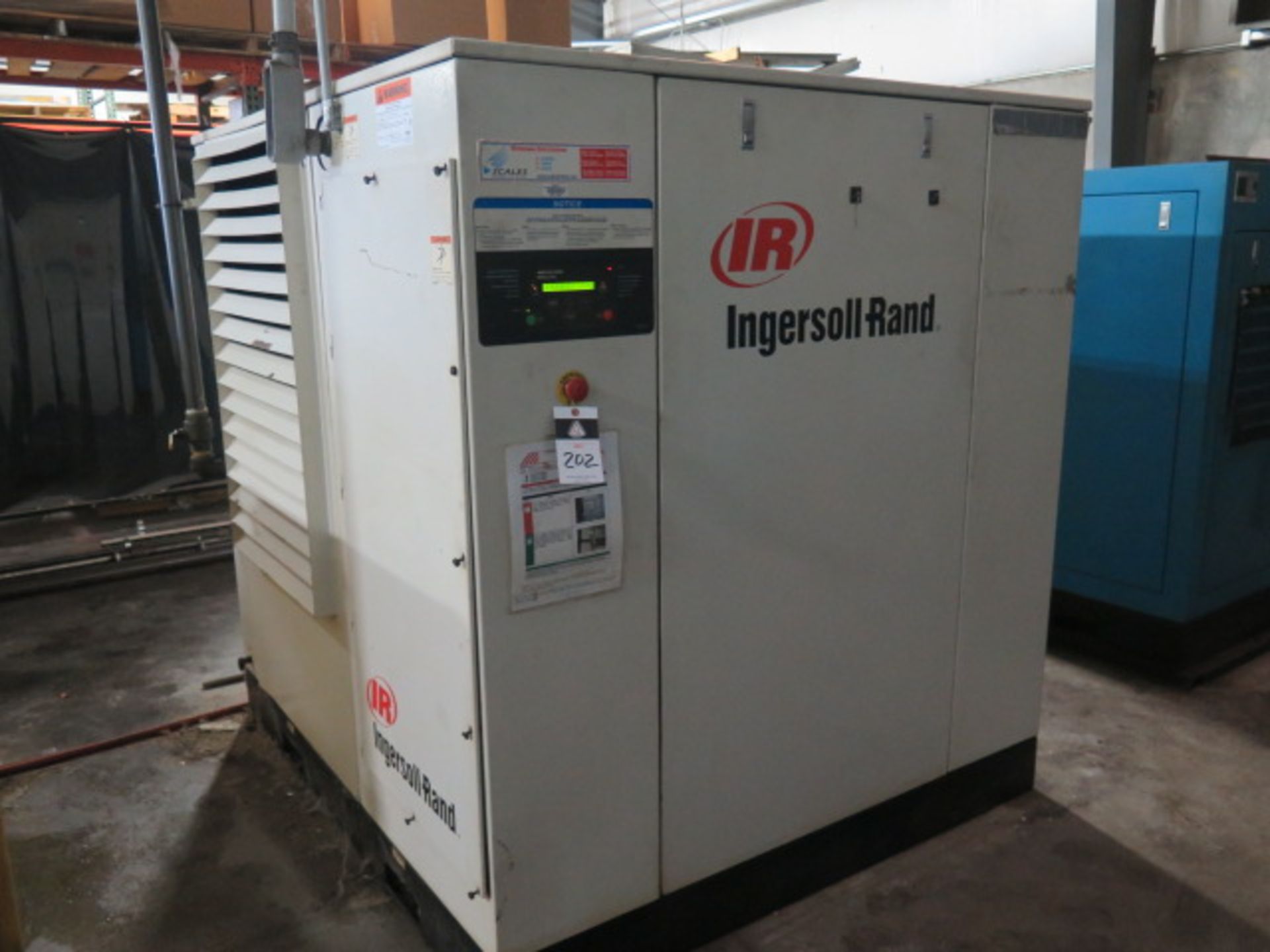 Ingersoll Rand SSR-XF75 75Hp Rotary Air Compressor s/n CK4649U01211 w/ 386 CFM @ 100 PSIG SOLD AS IS