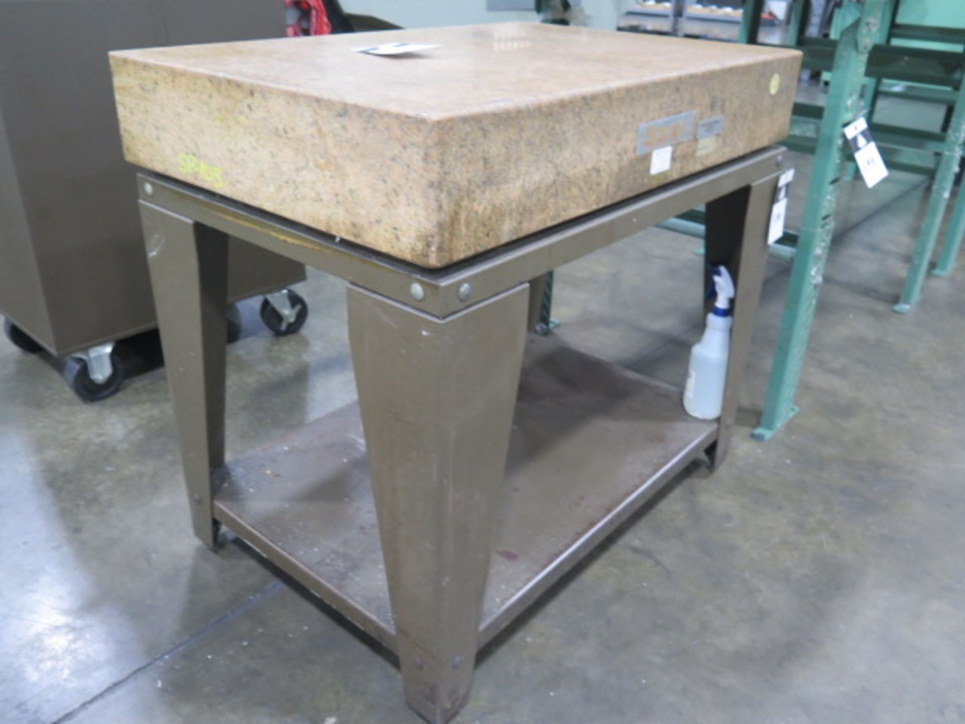 Starrett Crystal Pink 36” x 48” x 6” Granite Surface Plate w/ Stand (SOLD AS-IS - NO WARRANTY) - Image 2 of 5