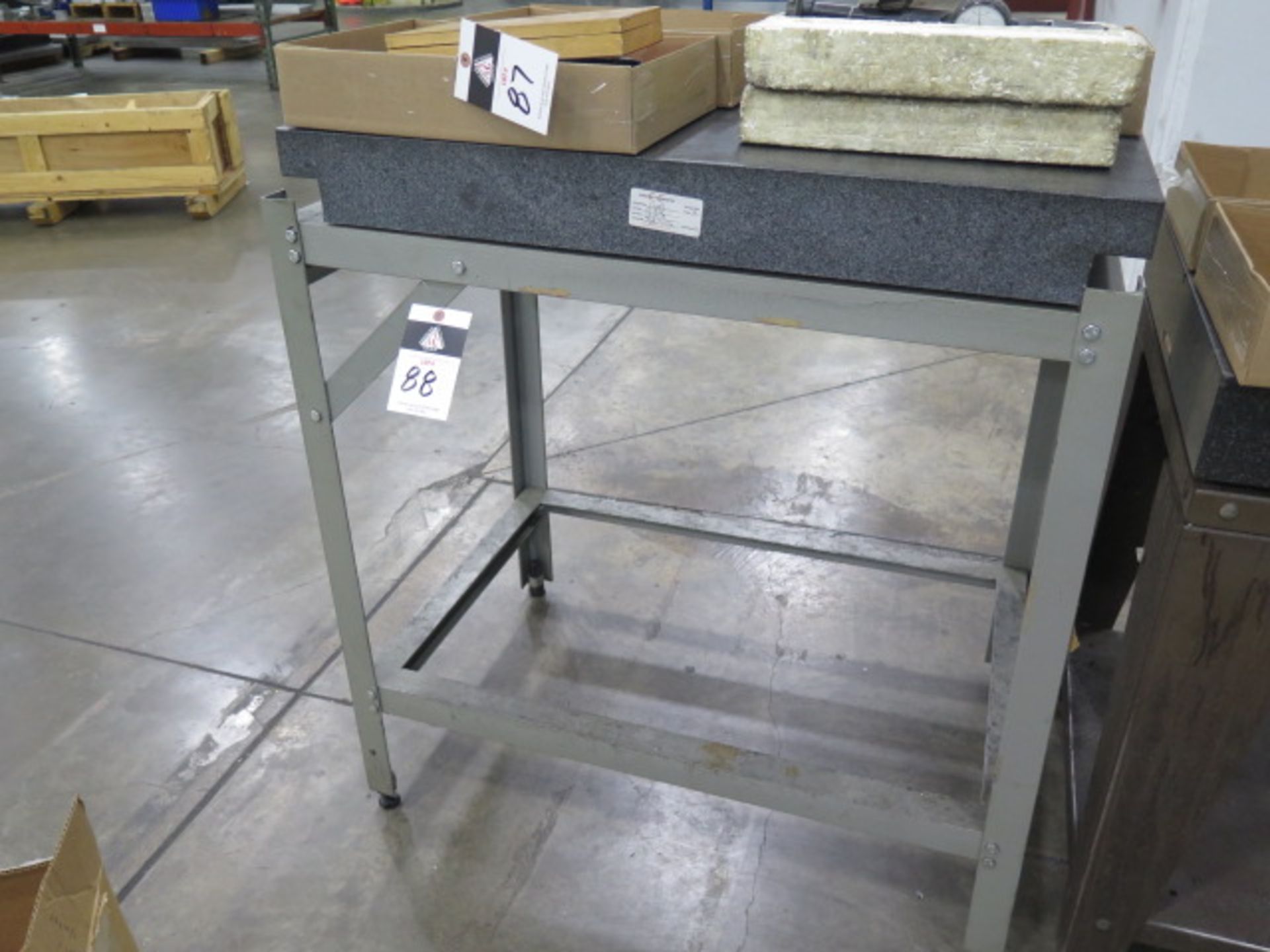 24" x 36" x 4" 2-Ledge Granite Surface Plate w/ Stand (SOLD AS-IS - NO WARRANTY)