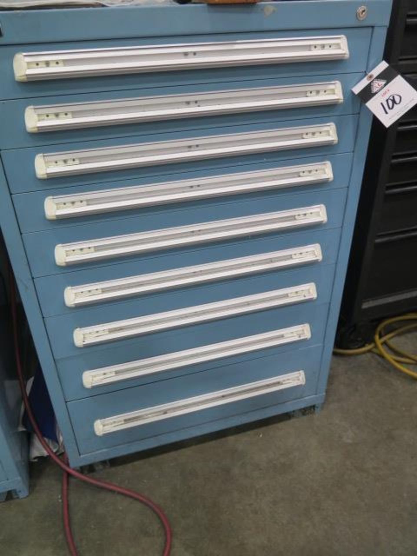 Vidmar 9-Drawer Tooling Cabinet w/ Misc Pin Gages (SOLD AS-IS - NO WARRANTY)