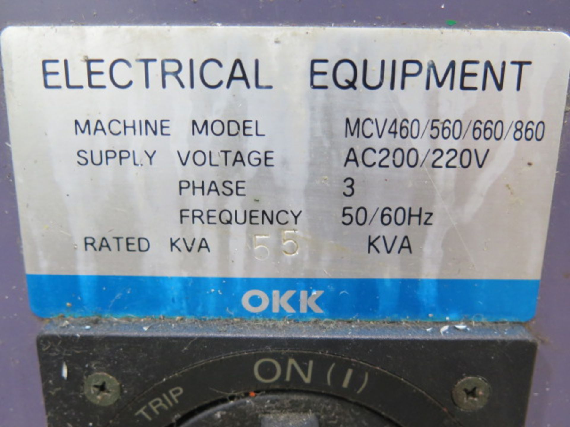 OKK MCV860 CNC VMC s/n 106 w/ OKK Neomatic Controls, 30-Station Side Mount ATC, SOLD AS IS - Image 12 of 12