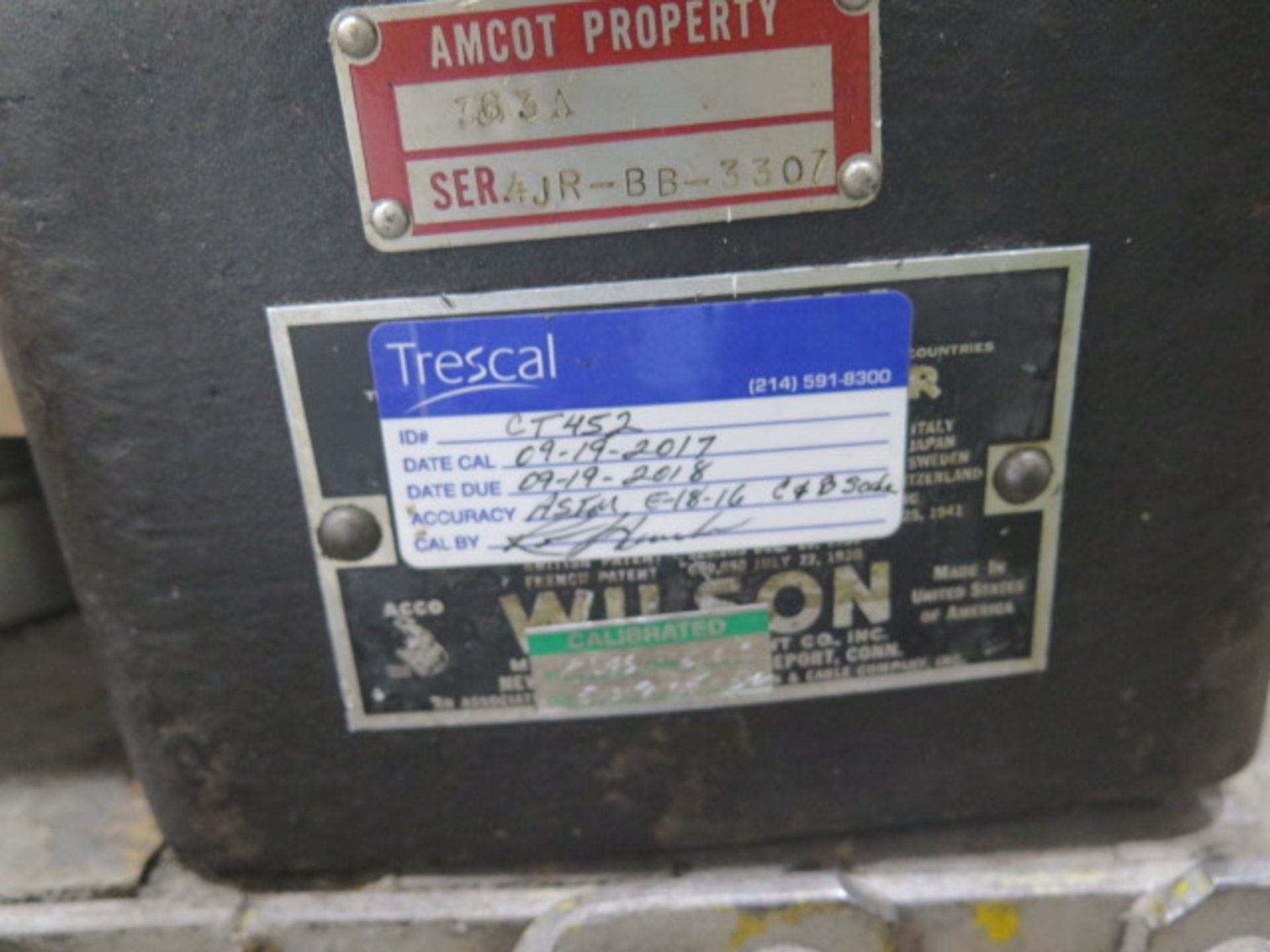 Wilson 4JR-BB Rockwell Hardness Tester (SOLD AS-IS - NO WARRANTY) - Image 7 of 7