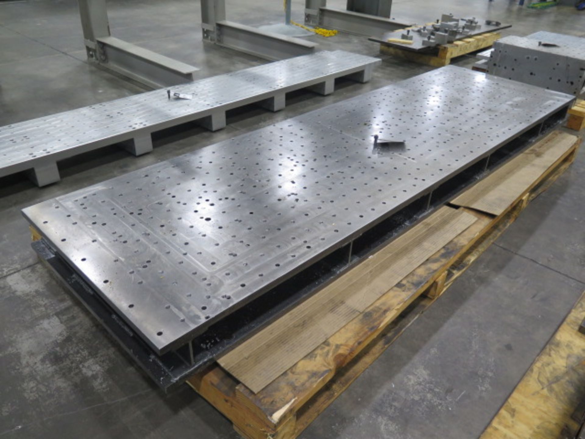 31 1/2" x 107 1/2" x 6" Steel Riser Fixture Table (SOLD AS-IS - NO WARRANTY)